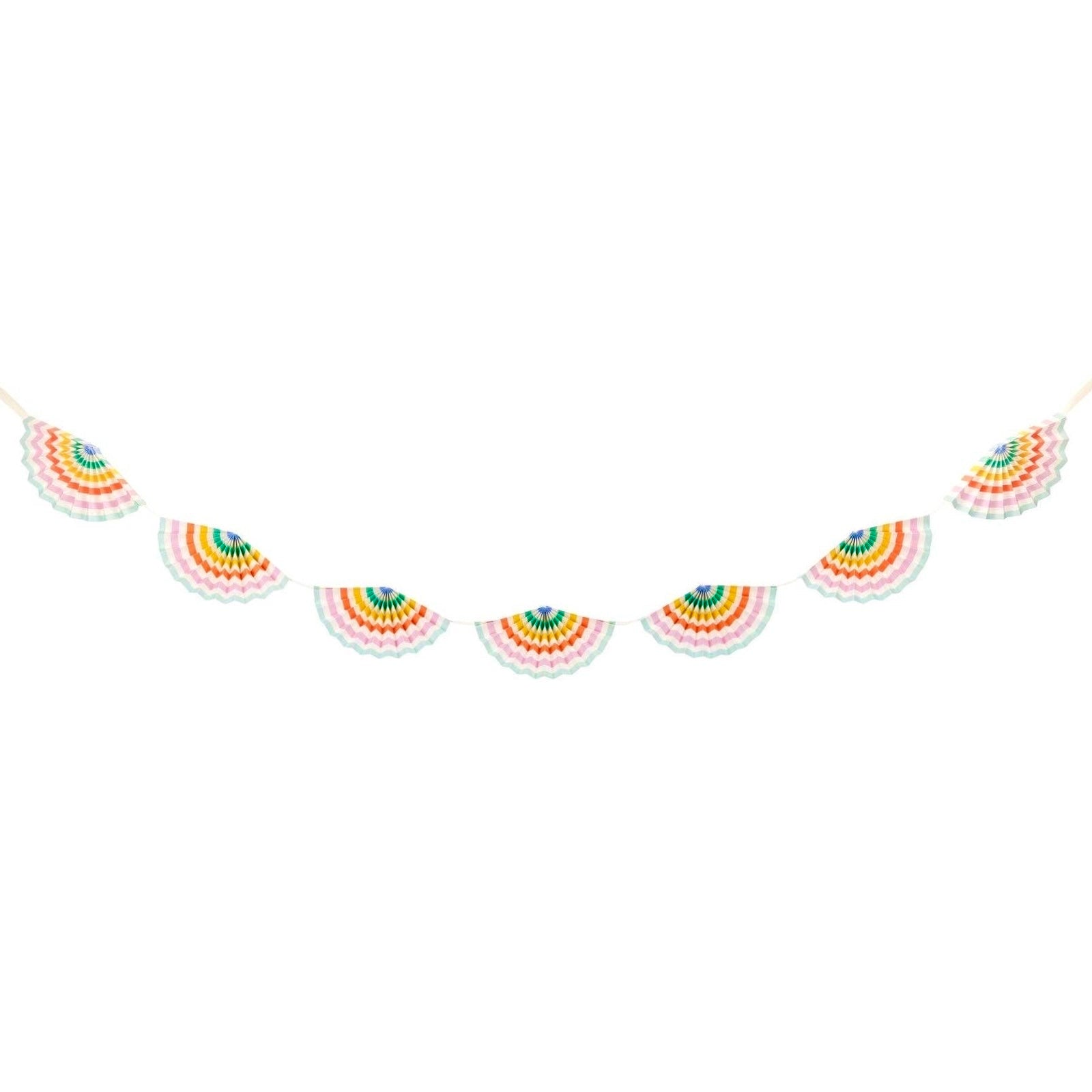 Fiesta Striped Paper Accordion Fan Banner - bubblegum market