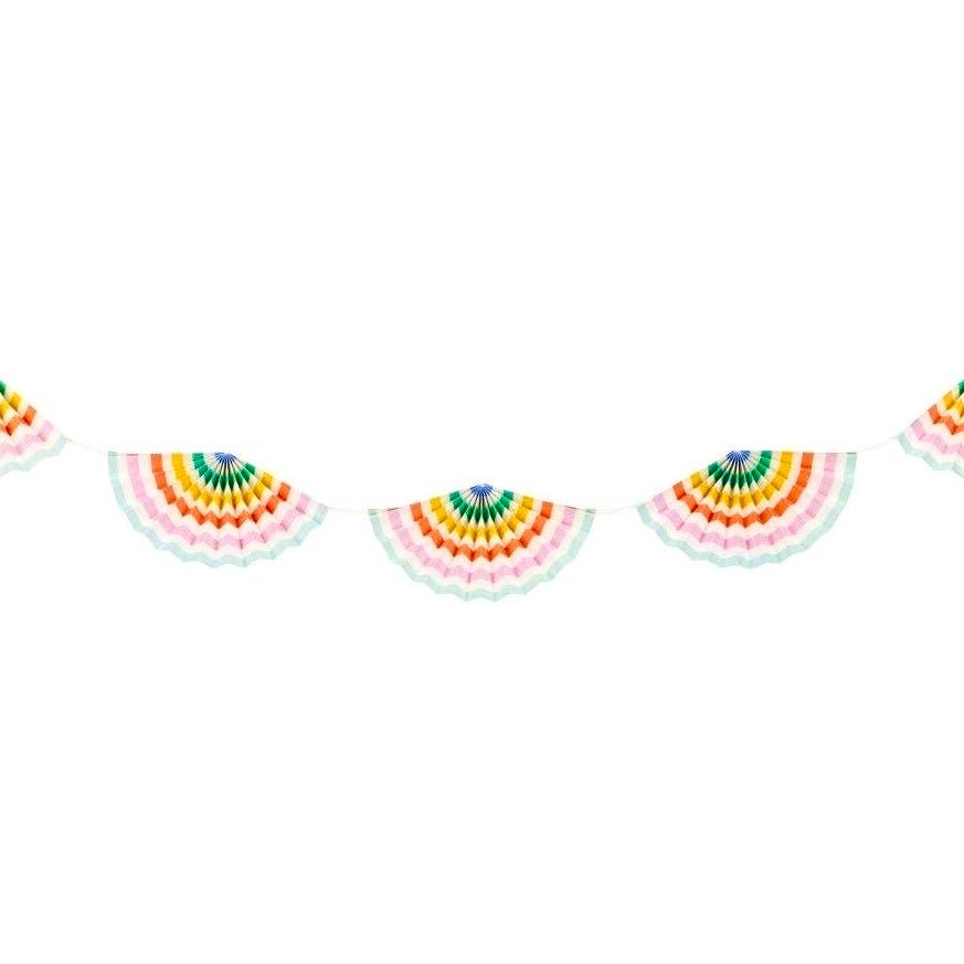 Fiesta Striped Paper Accordion Fan Banner - bubblegum market