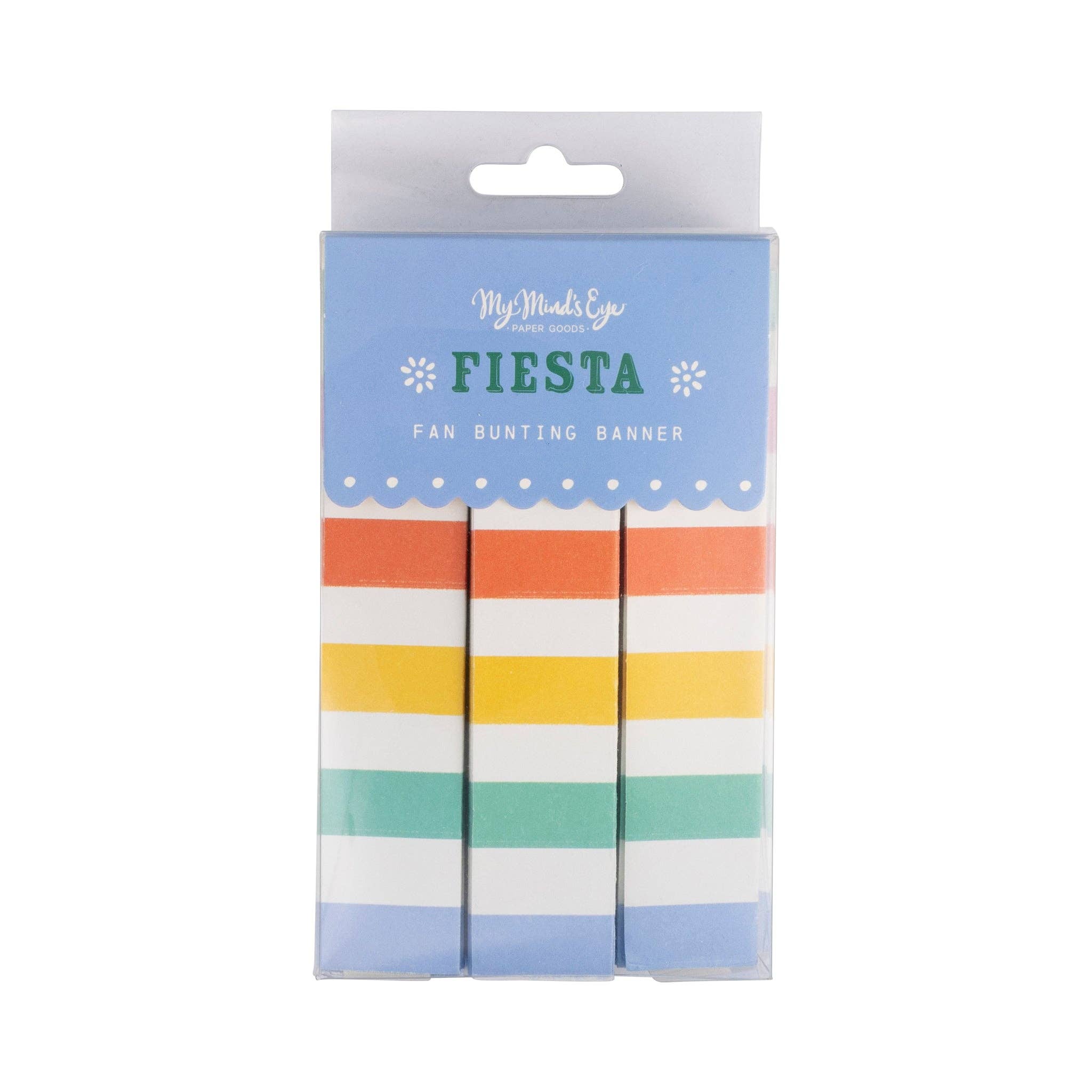 Fiesta Striped Paper Fan Banner - bubblegum market