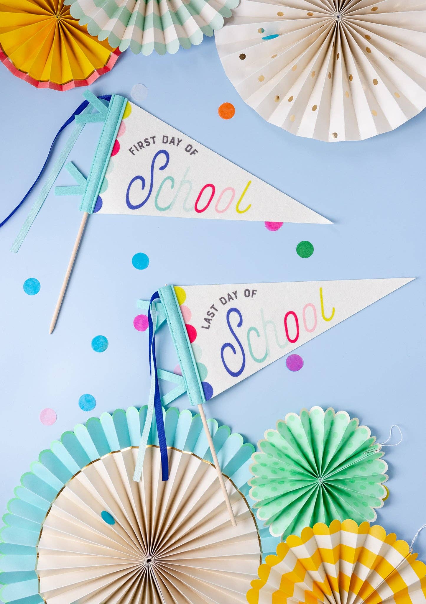 First Day / Last day of School Pennant Banner Set - bubblegum market