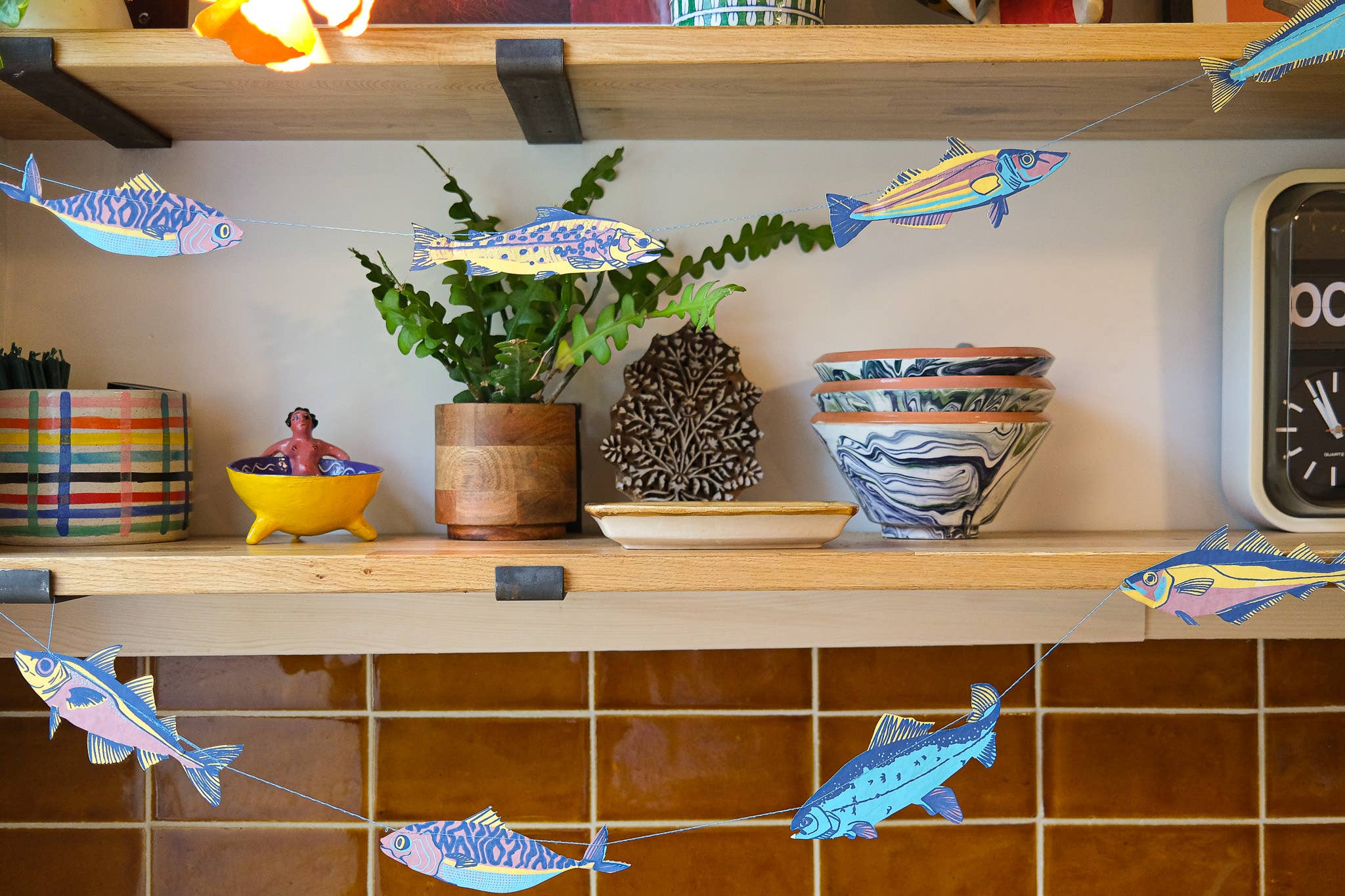 Fishes Sewn Garland - bubblegum market