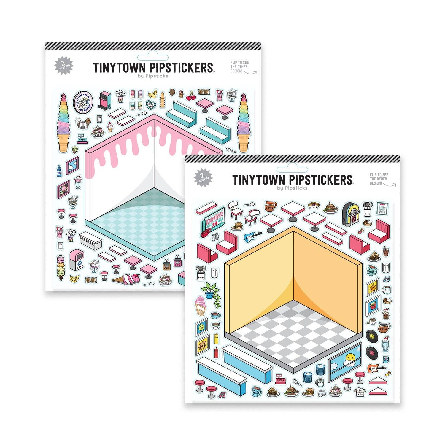 Floats & Fries Tinytown Sticker Sheets - bubblegum market