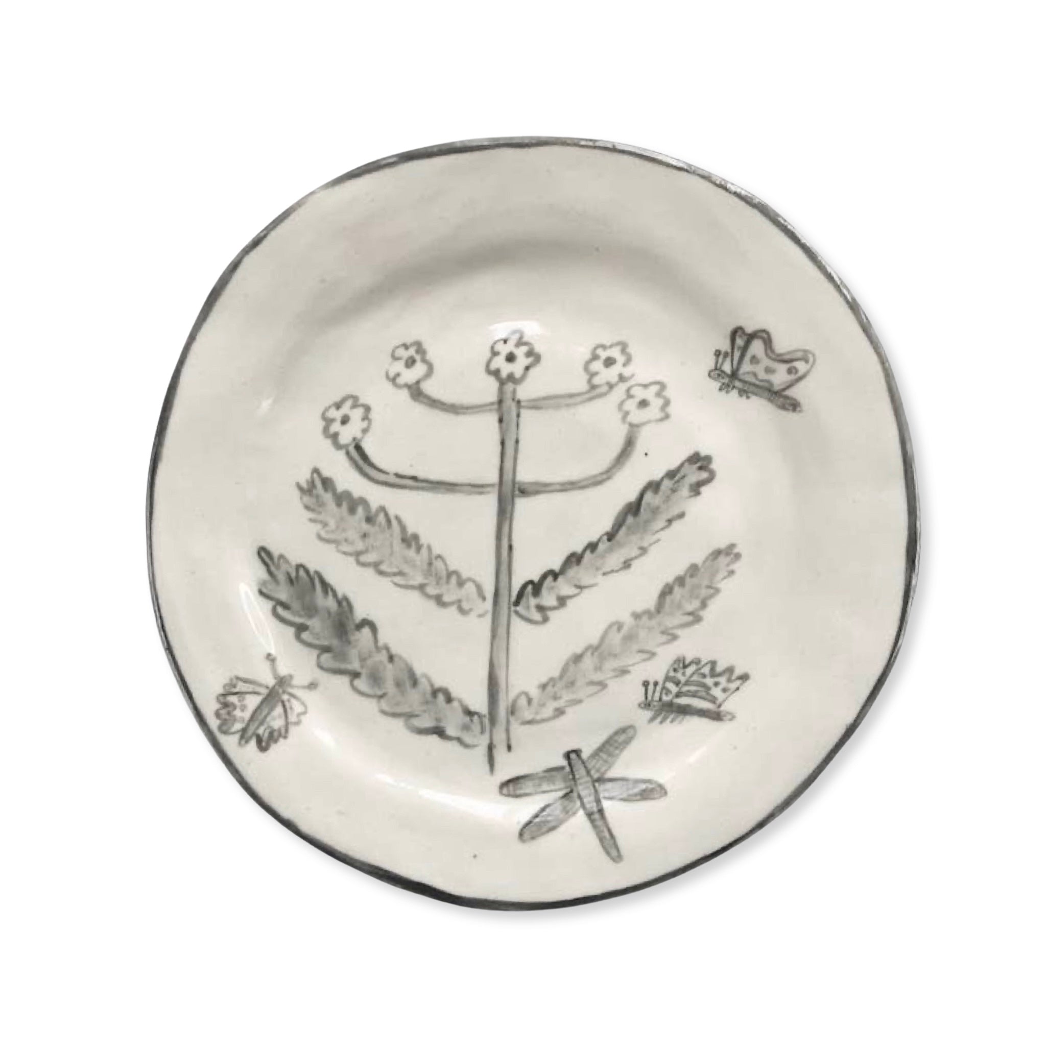 Flower & Bug Ceramic Plate 7" - bubblegum market