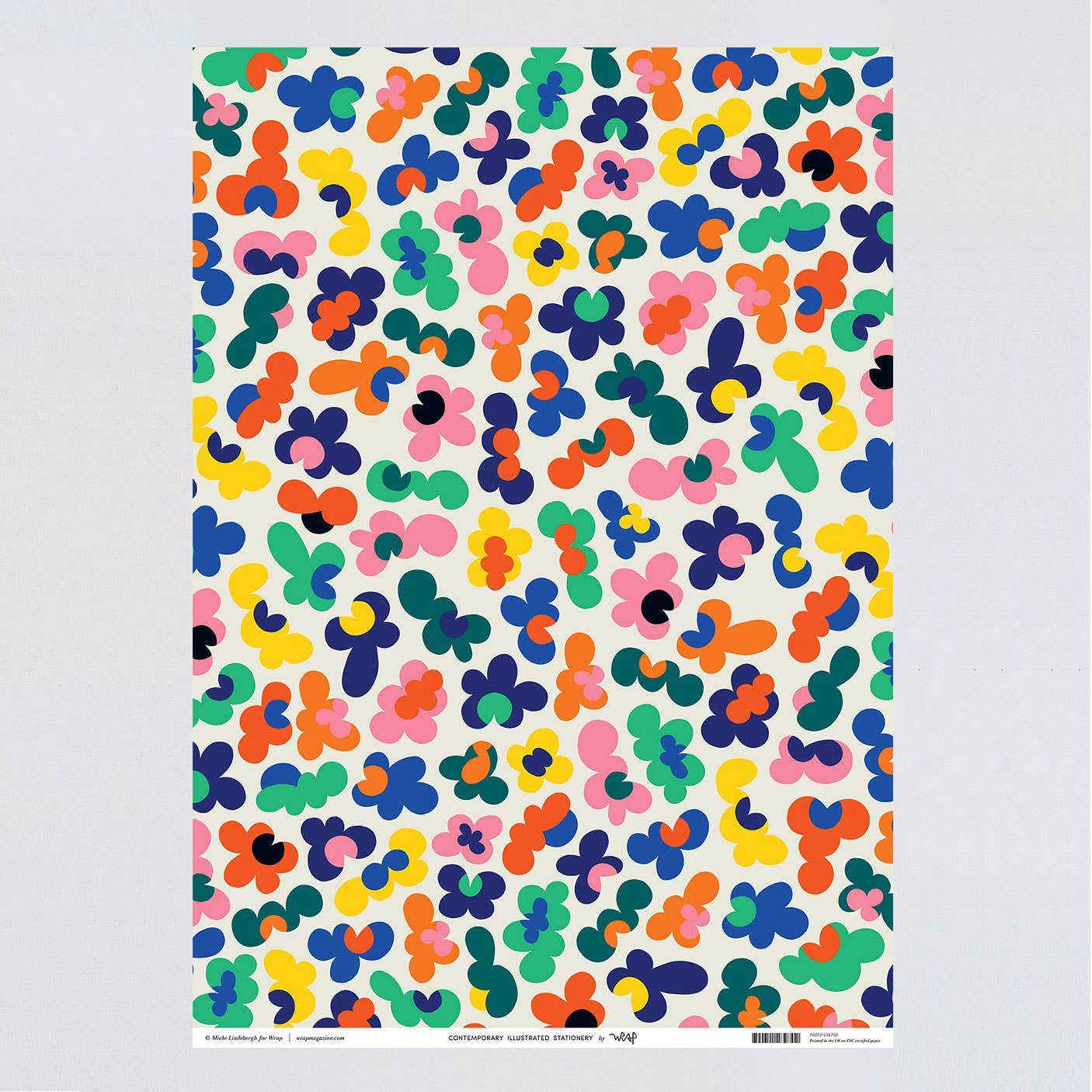'Flower Burst' Gift Wrap Sheet - bubblegum market