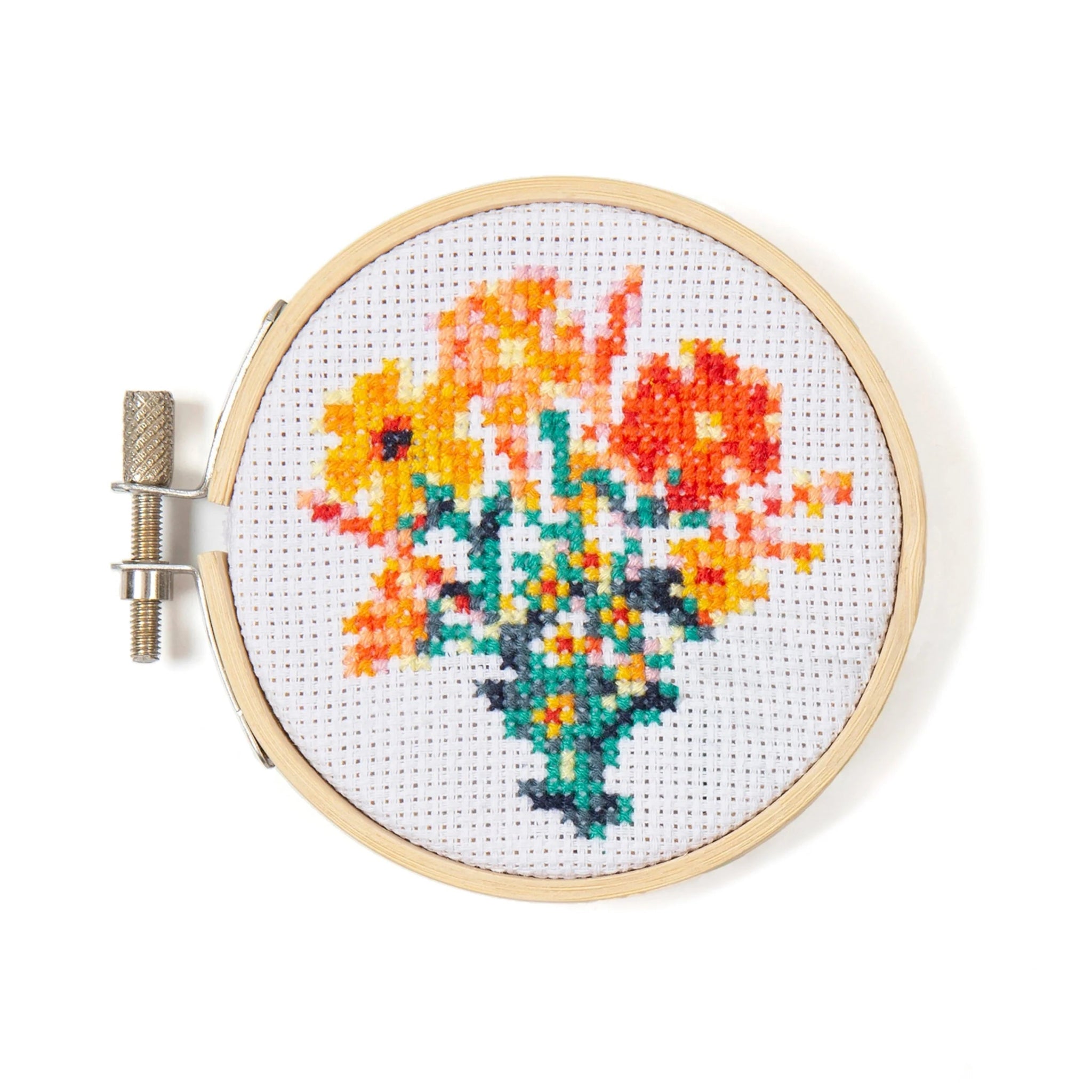 Flowers Mini Cross Stitch Kit - bubblegum market