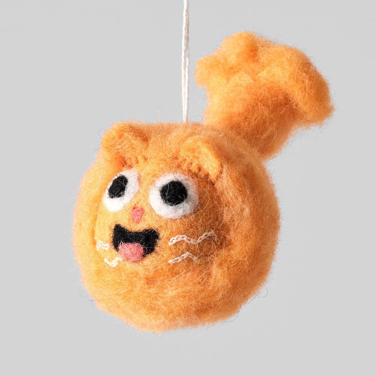 'Fluffy' the Furball Cat Hanging Felt Ornament - bubblegum market