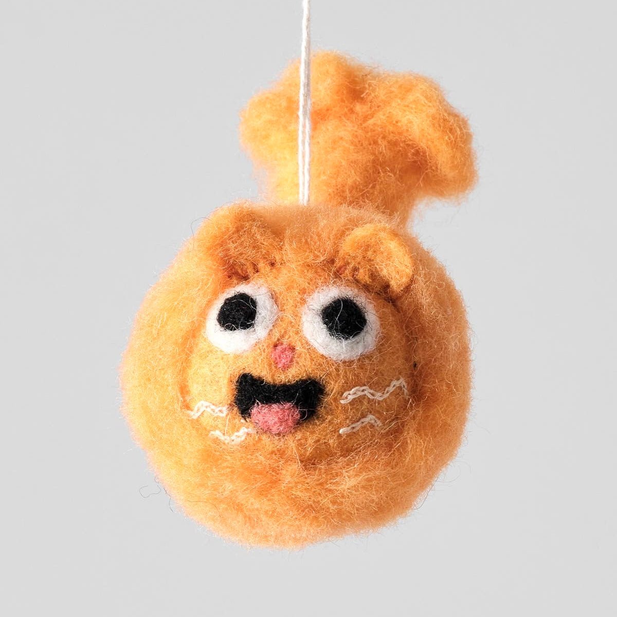 'Fluffy' the Furball Cat Hanging Felt Ornament - bubblegum market