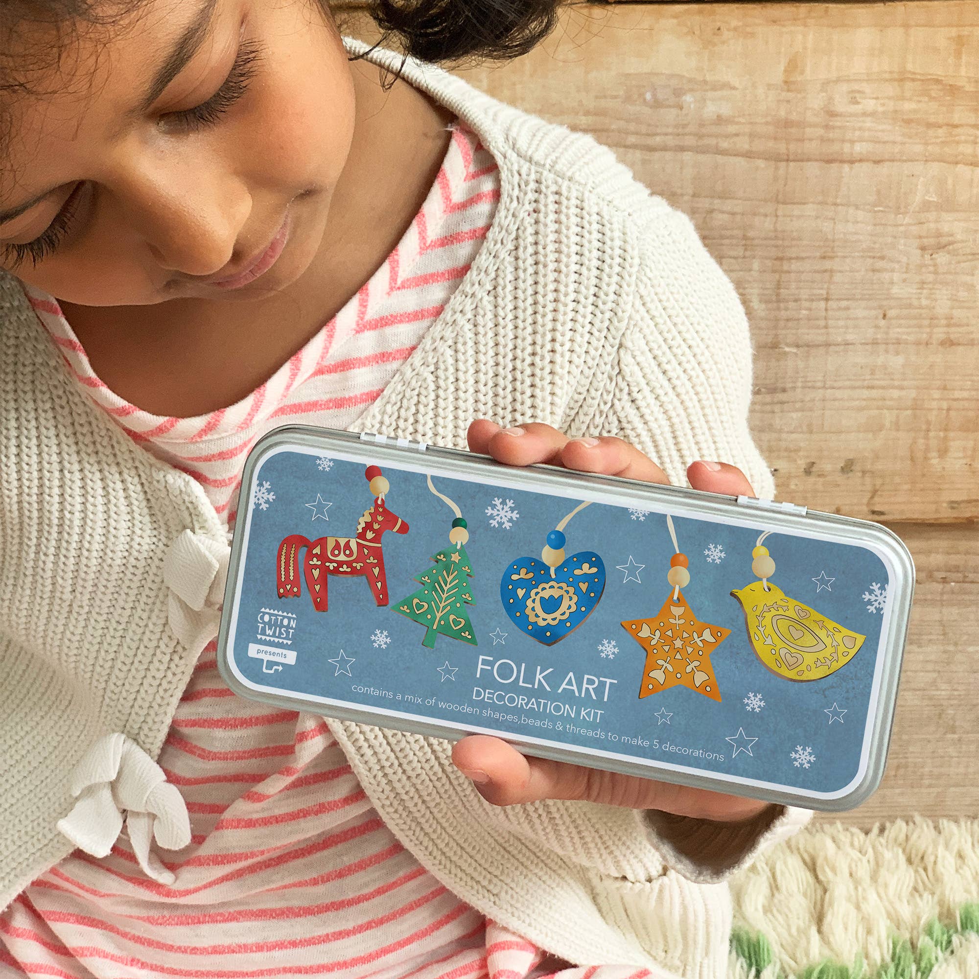 Folk Art Christmas Ornament Kit - bubblegum market
