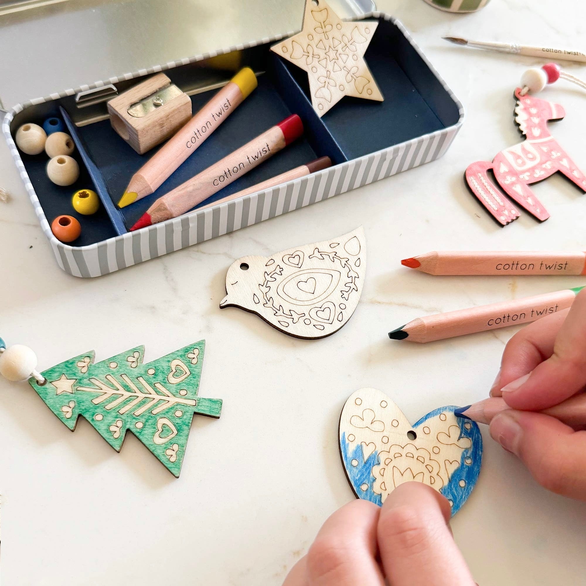 Folk Art Christmas Ornament Kit - bubblegum market