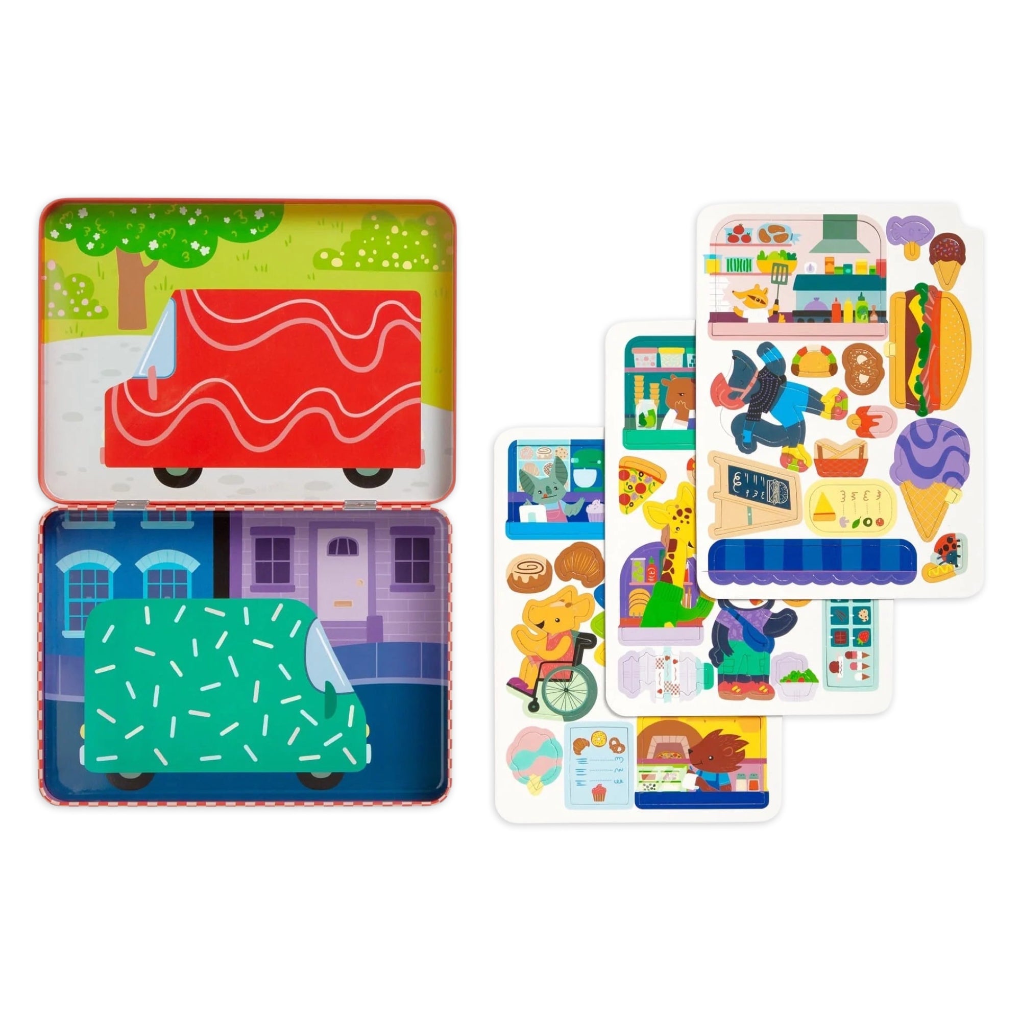 Food Truck Festival Magnetic Play Set - bubblegum market