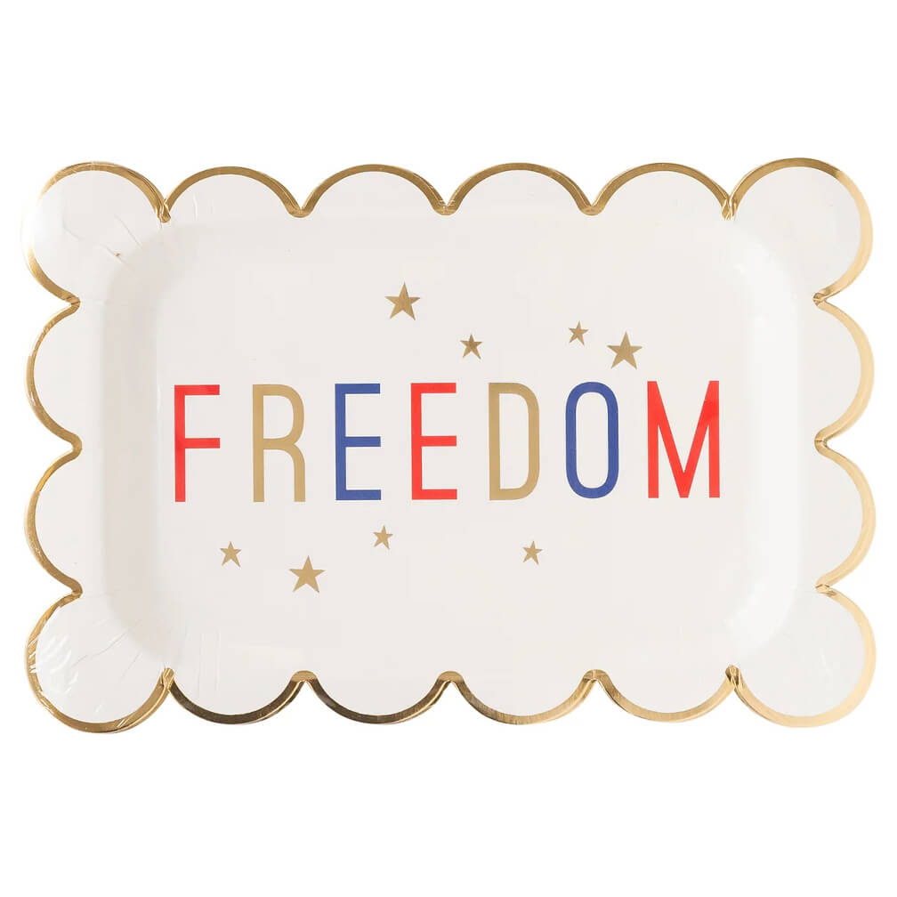 Freedom Scalloped Paper Plates 11.5" - bubblegum market