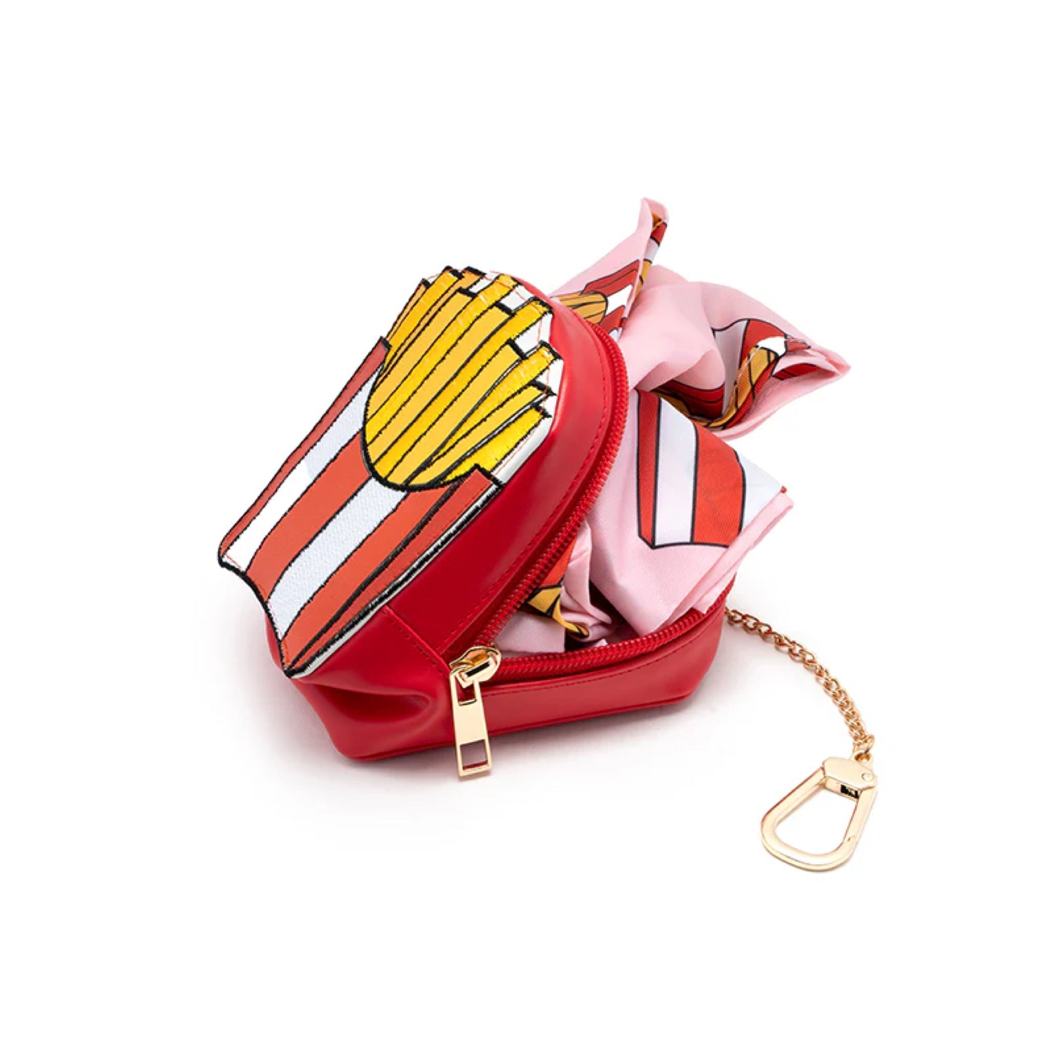 French Fries Bag Charm & Shopper - bubblegum market