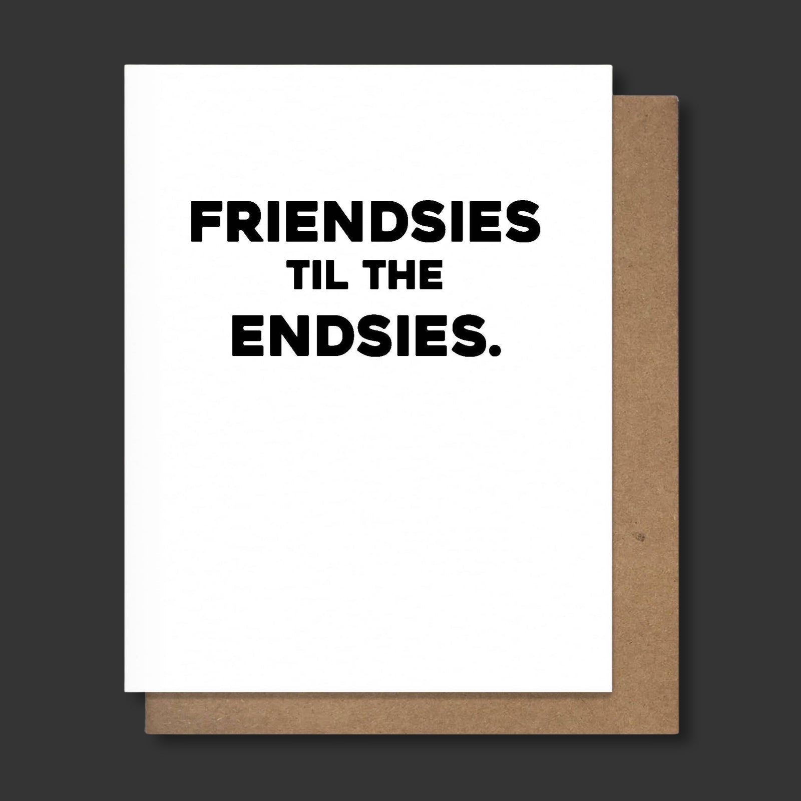 FRIENDSIES Letterpress Greeting Card - bubblegum market