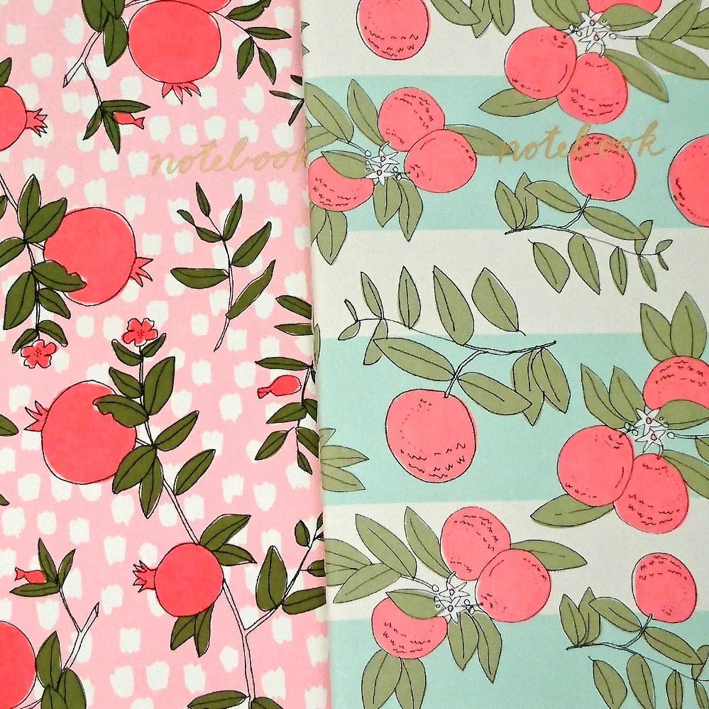 Fruit & Flowers Notebooks (Set of 3) - bubblegum market