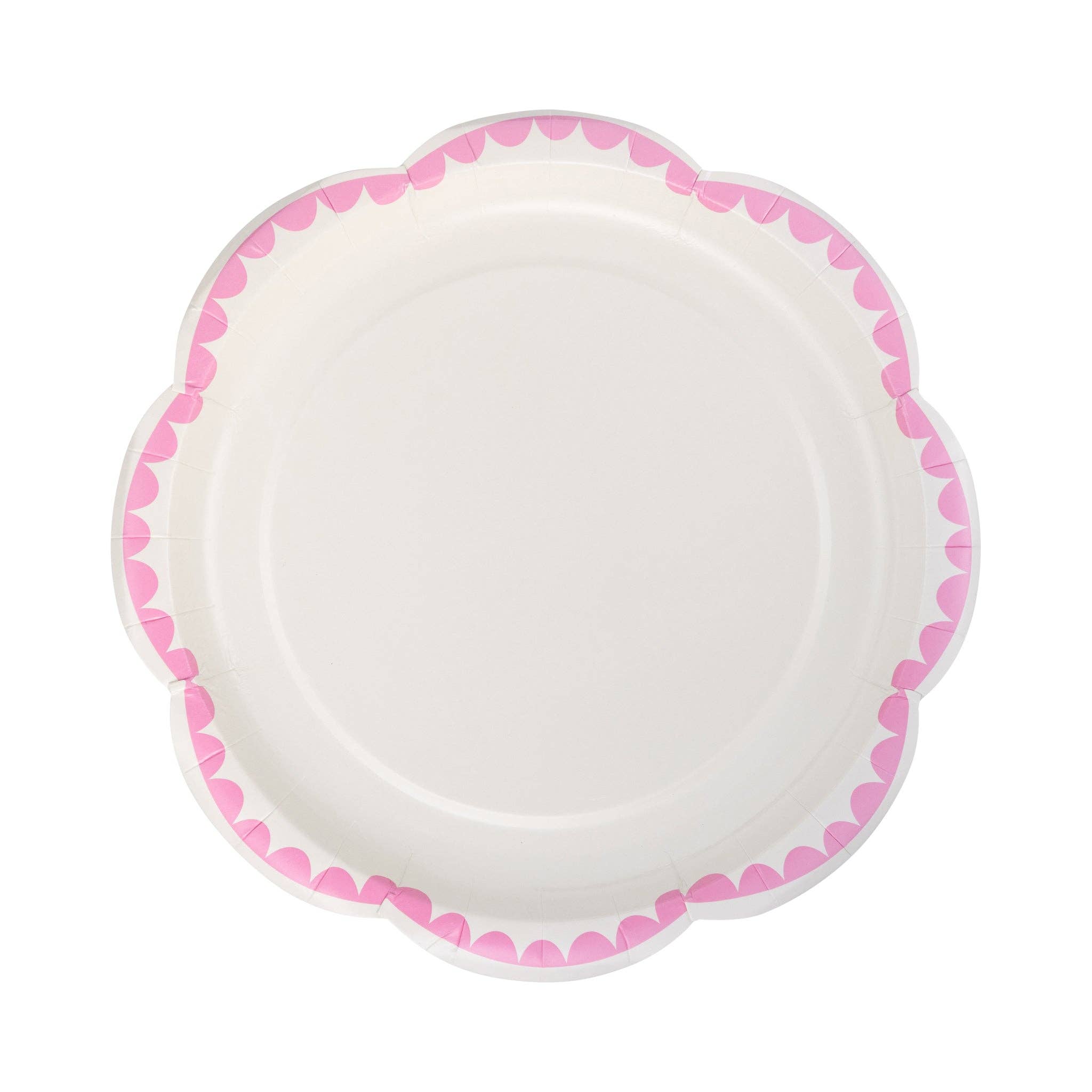 Fuchsia Decorative Edge Dessert Plates 8" - bubblegum market