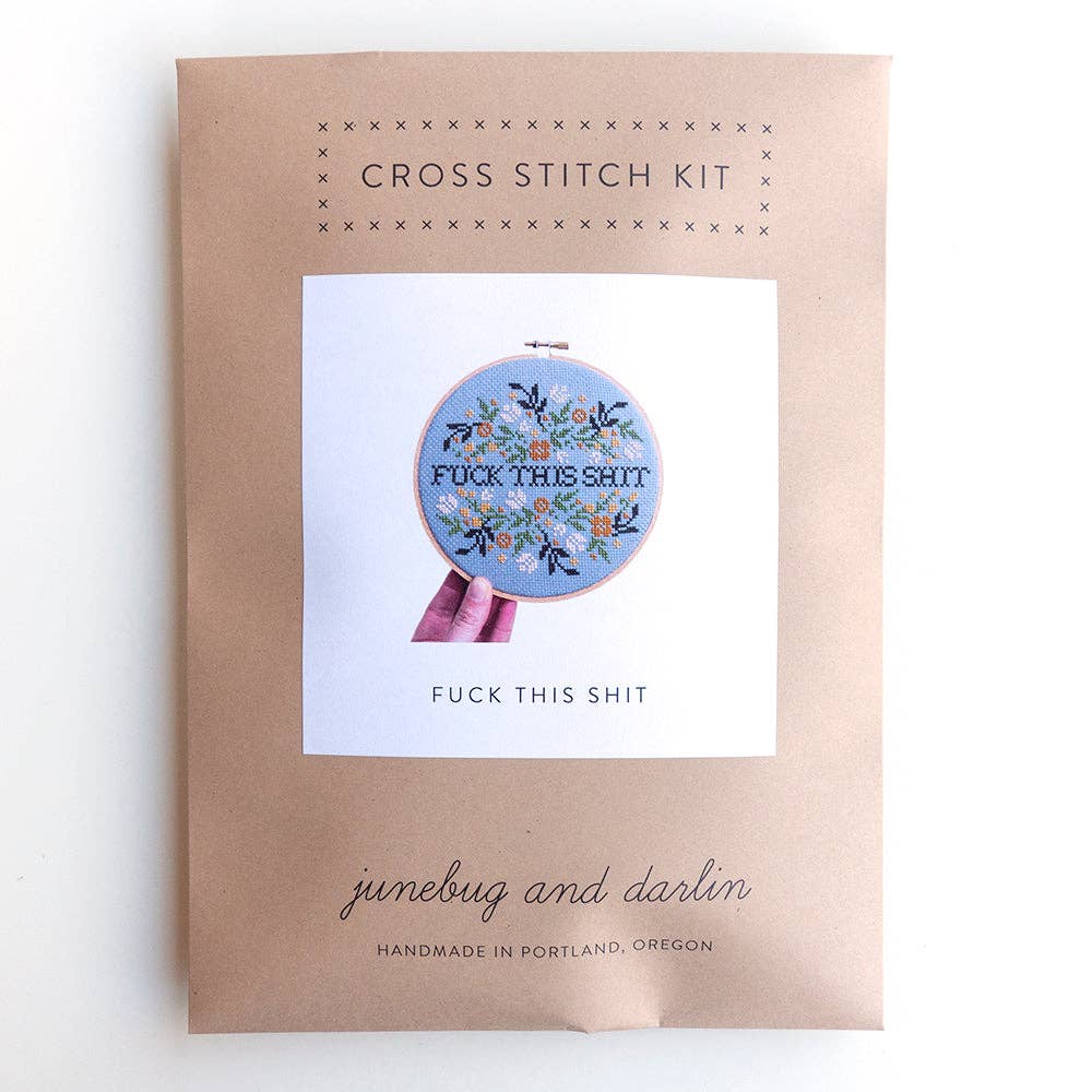 Fuck This Shit Cross - Stitch Kit - bubblegum market