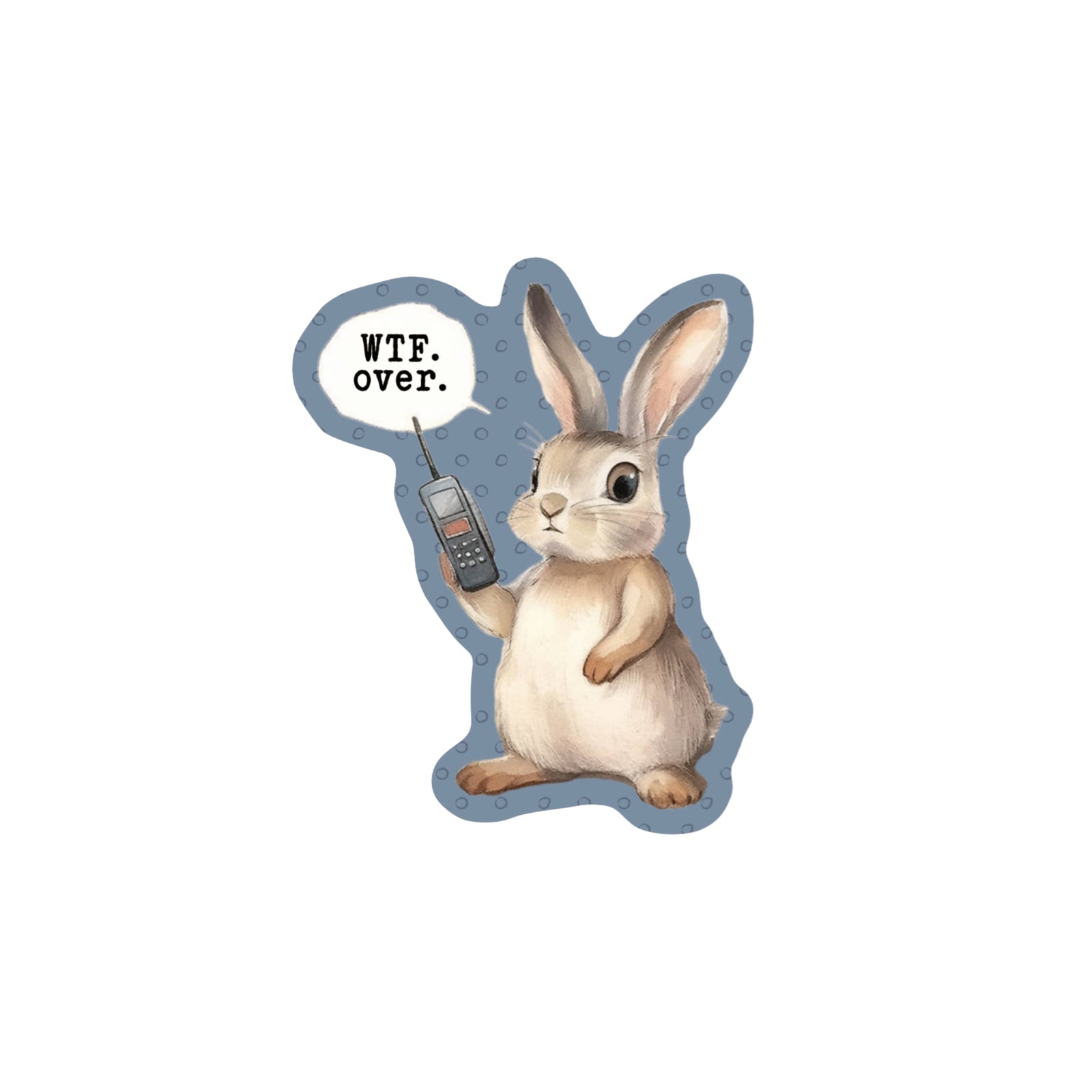 FUNNY BUNNY Vinyl Sticker - bubblegum market