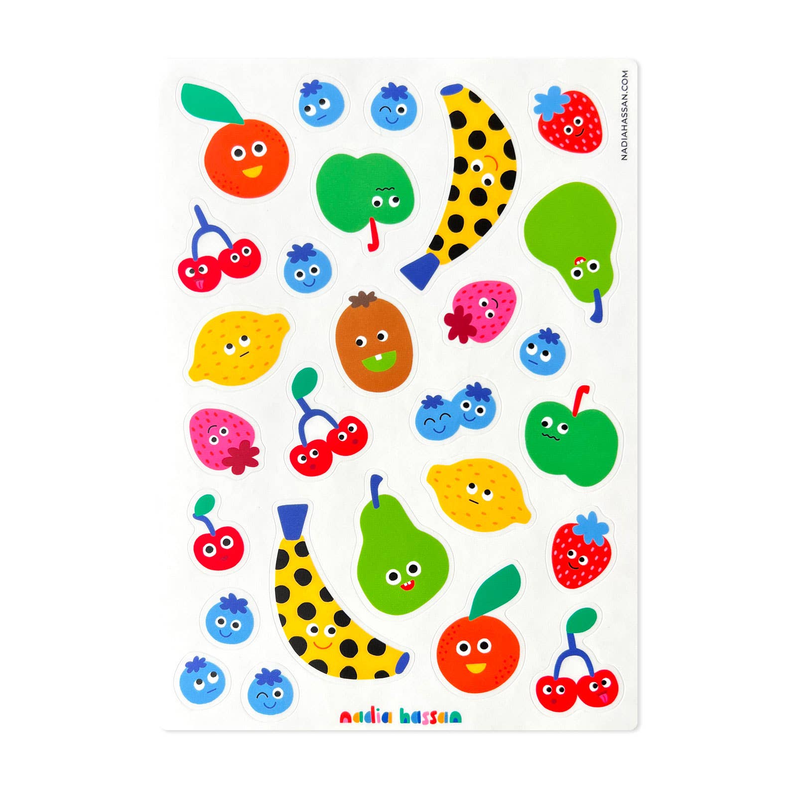 Funny Fruits Vinyl Sticker Sheet - bubblegum market