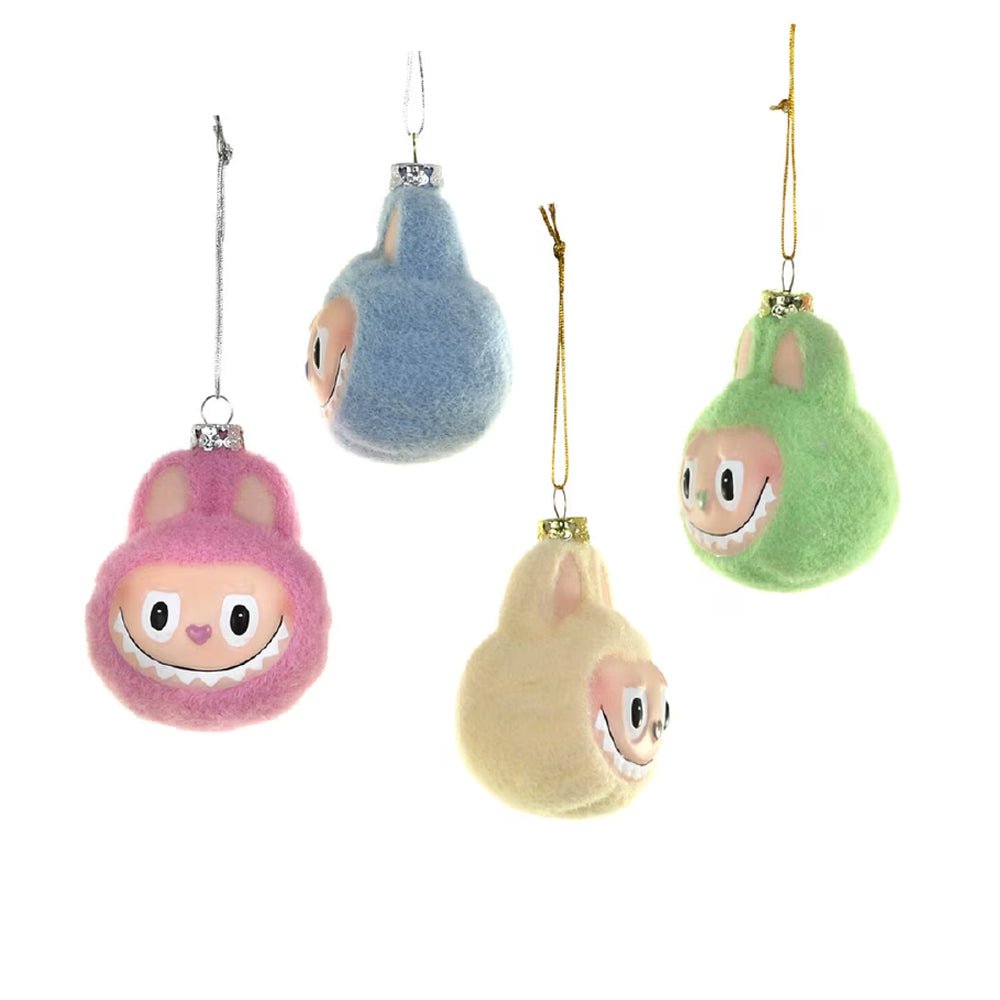 Fuzzy Monster Face Ornament 3" - bubblegum market