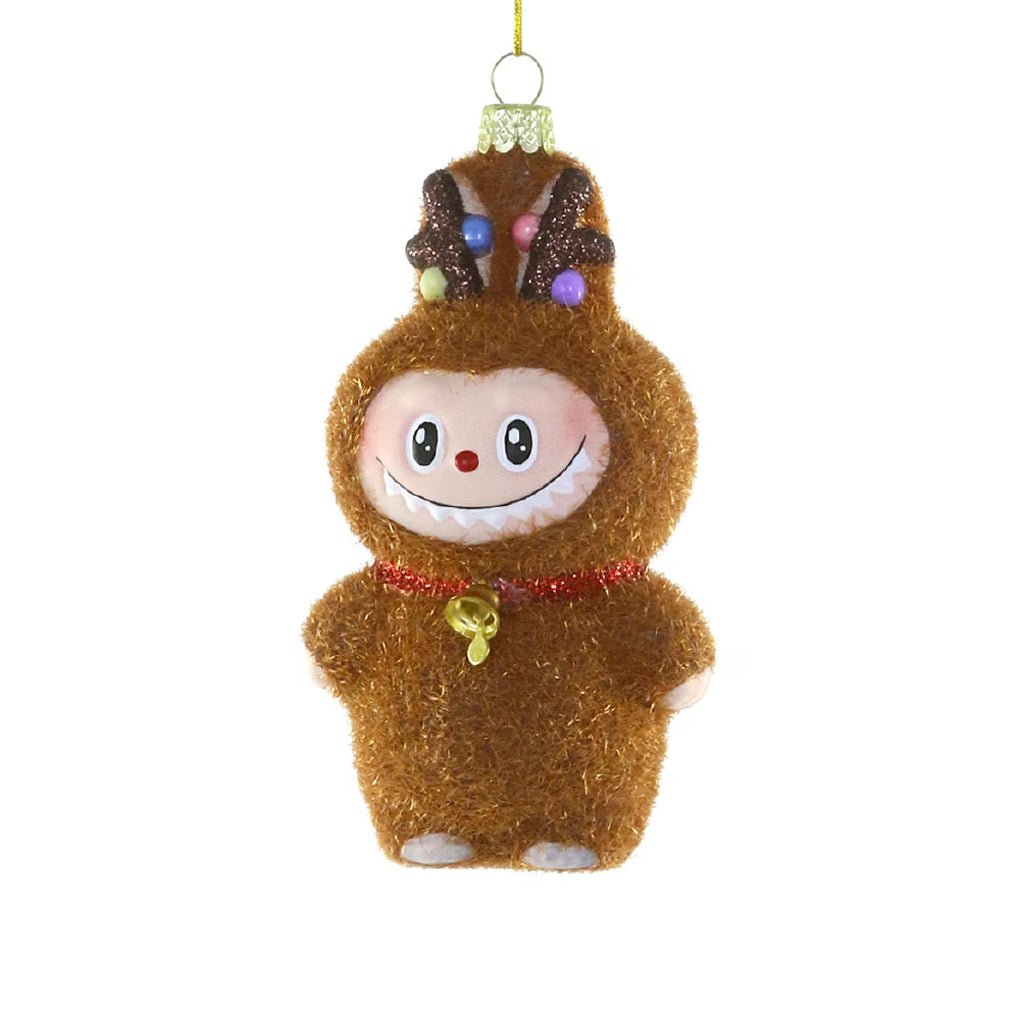 Fuzzy Monster Reindeer Ornament 4.25" - bubblegum market
