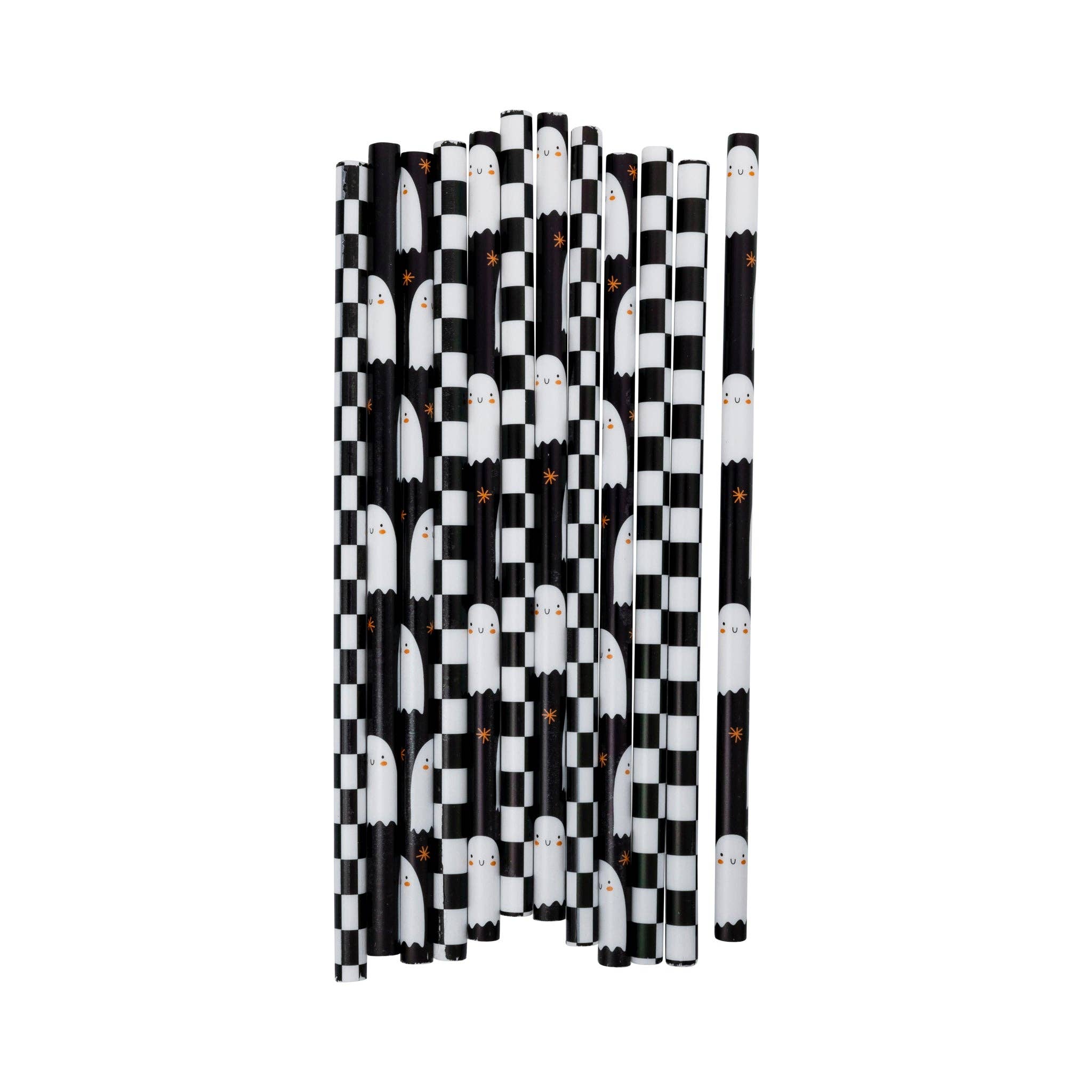 Ghosts & Checks Reusable Straws - bubblegum market
