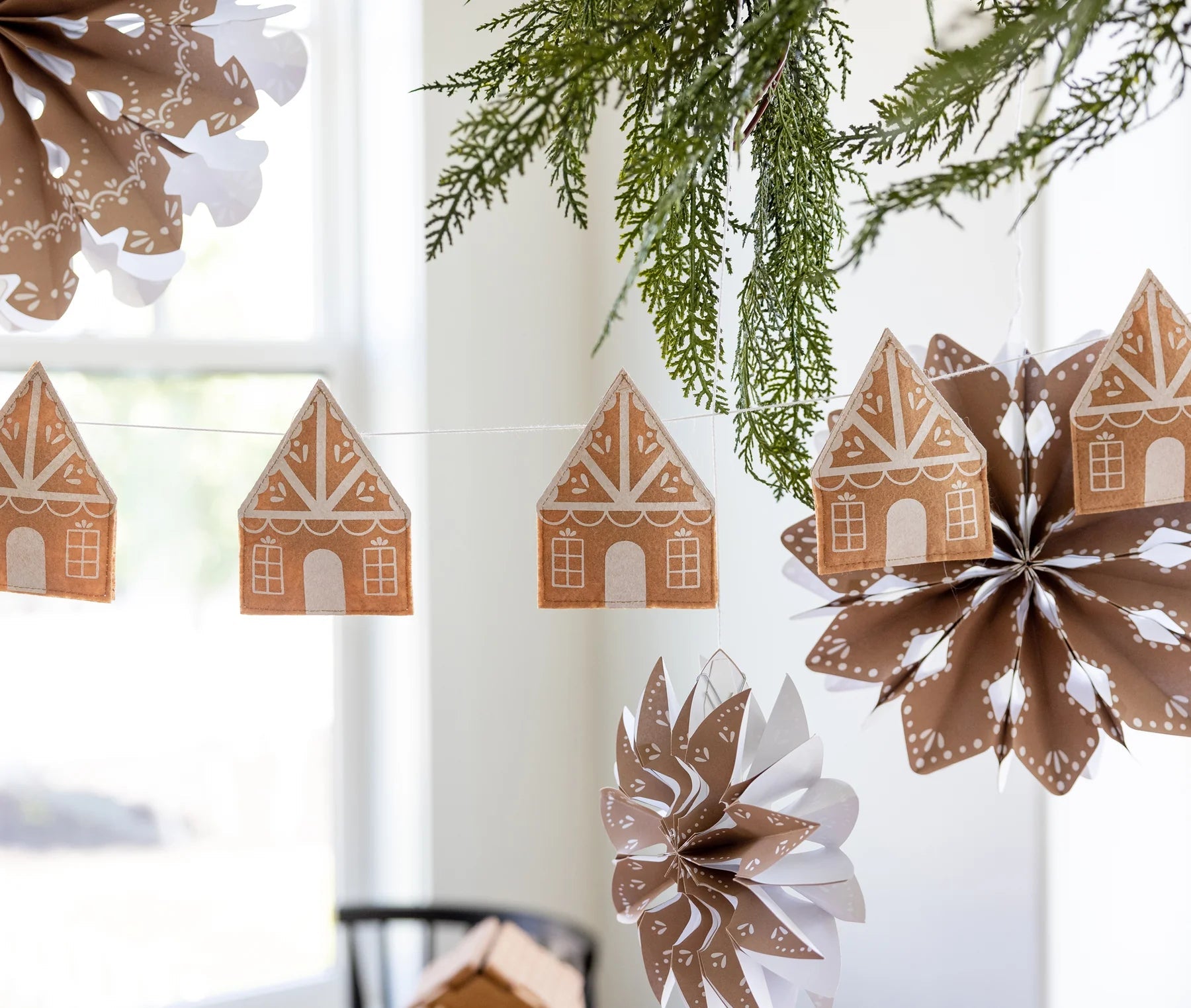 Gingerbread House Felt Banner - bubblegum market