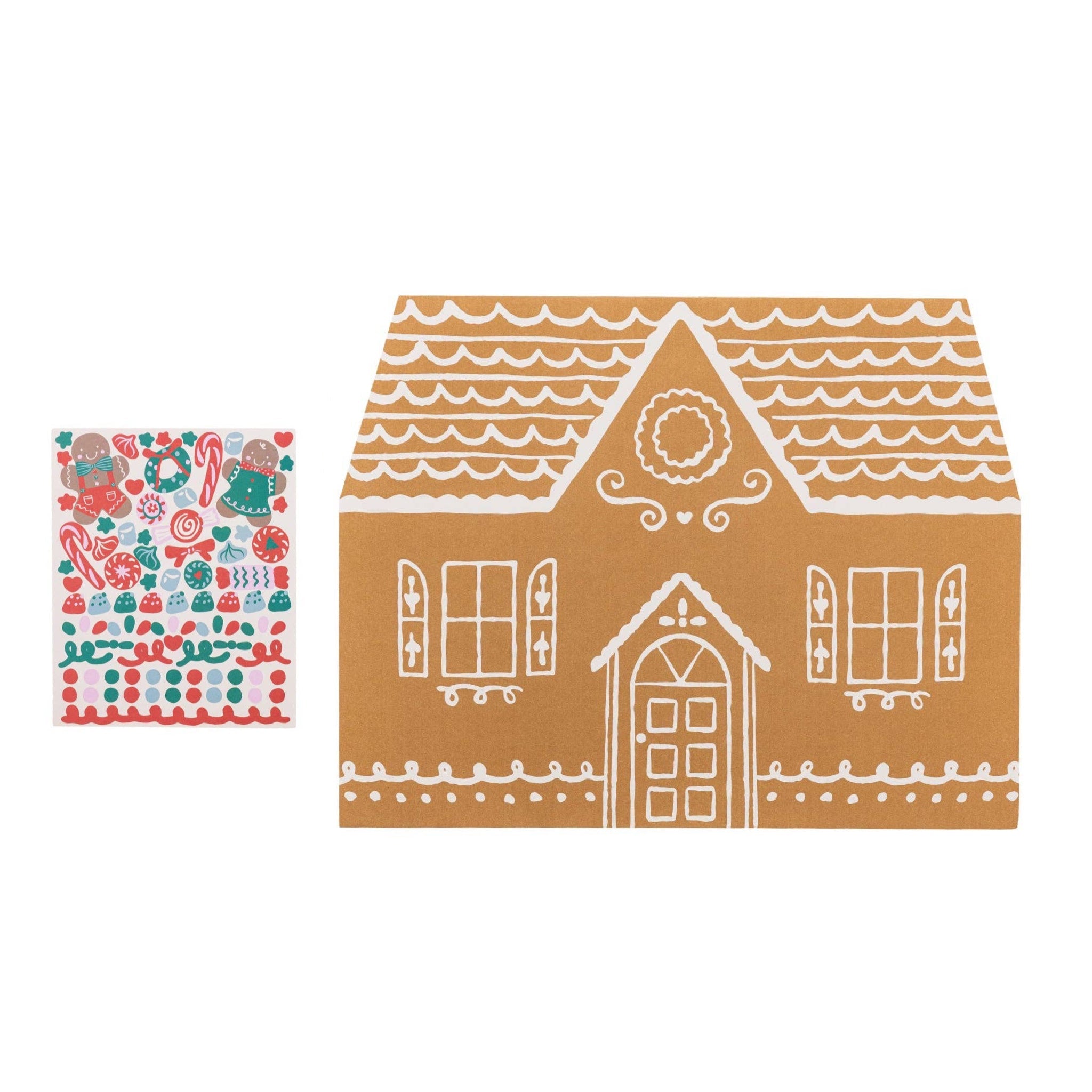Gingerbread House Placemats w/ Stickers - bubblegum market