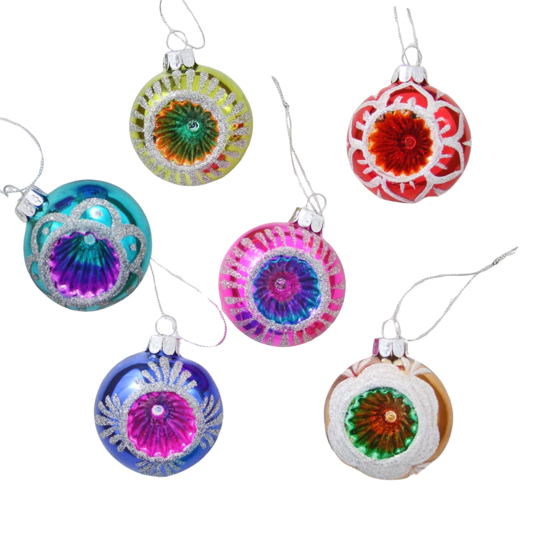 Glittered indent Ornaments (Set of 6) - bubblegum market