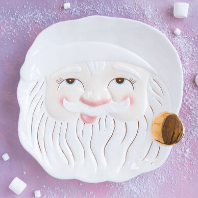 Glitterville Studios Papa Noel Cookie Platter 14" - bubblegum market
