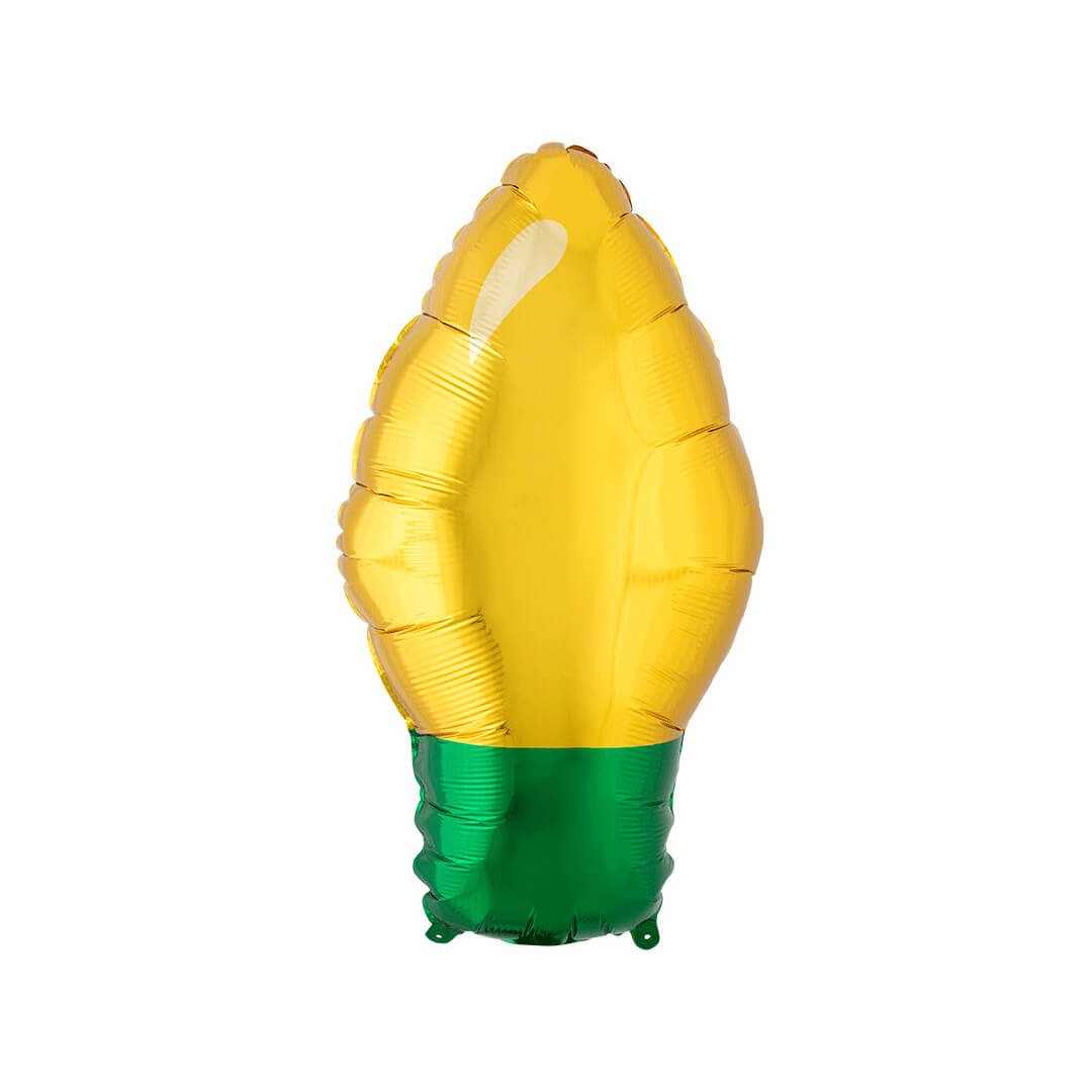 Gold Christmas Light Bulb Foil Balloon 22" - bubblegum market