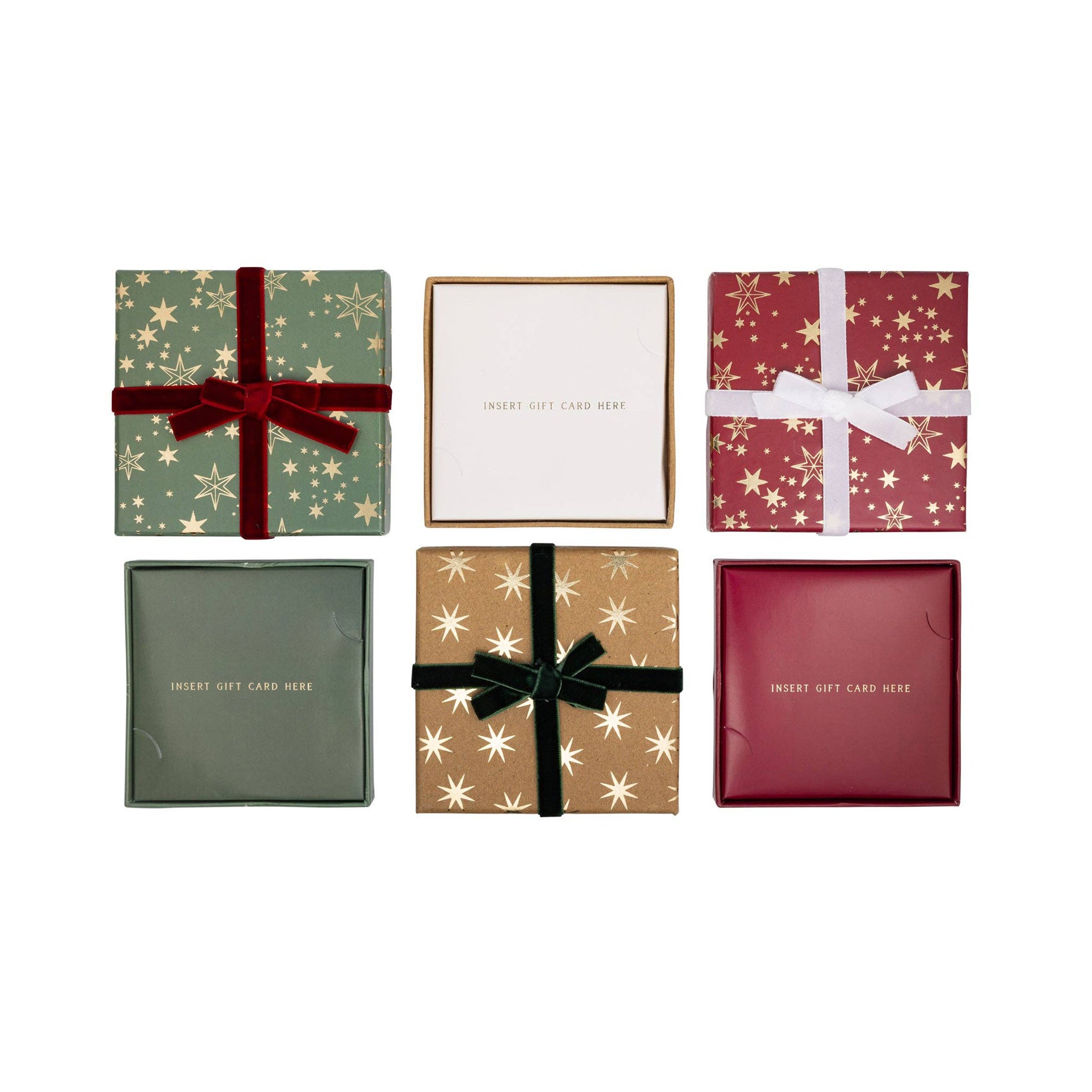 Gold Stars Holiday Gift Card Boxes - bubblegum market