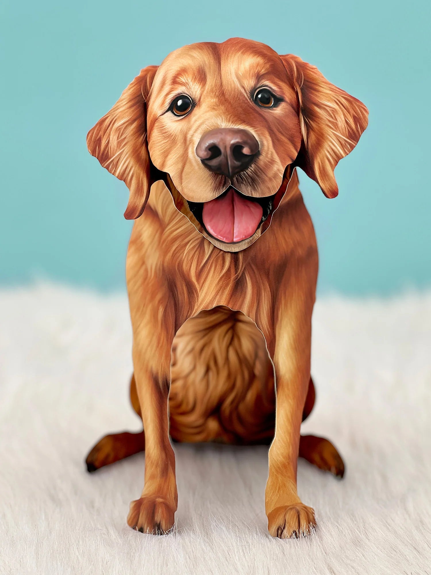 Golden Retriever Pop - Up Pet Card - bubblegum market