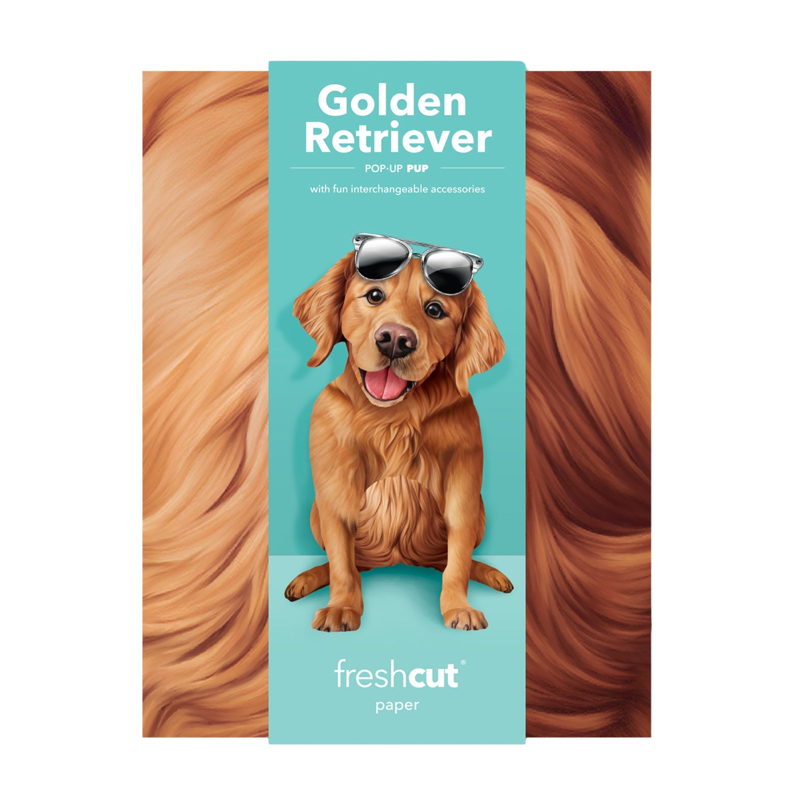Golden Retriever Pop - Up Pet Card - bubblegum market