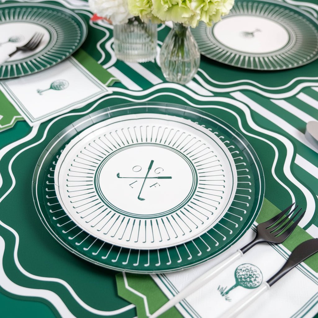 Golf Club Paper Dessert Plates 8.5" - bubblegum market