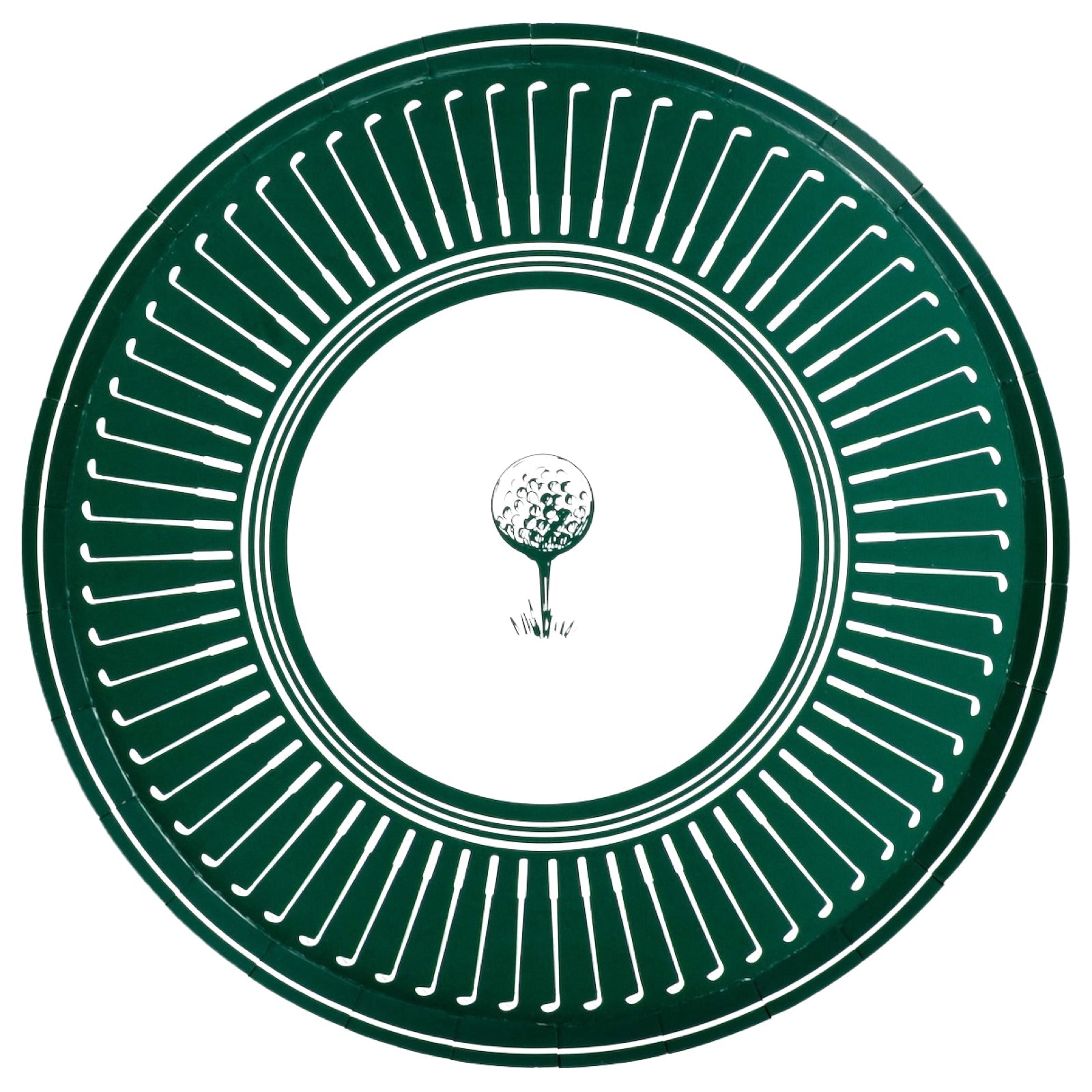 Golf Tee Paper Dinner Plates 10.5" - bubblegum market