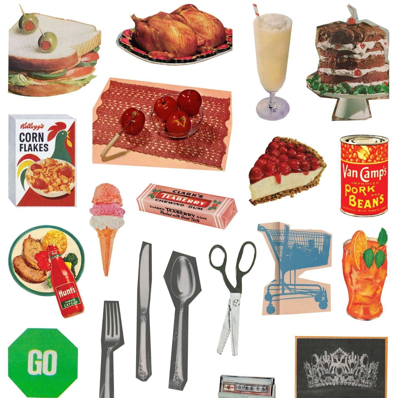 Good Old Days Collage Kit - bubblegum market