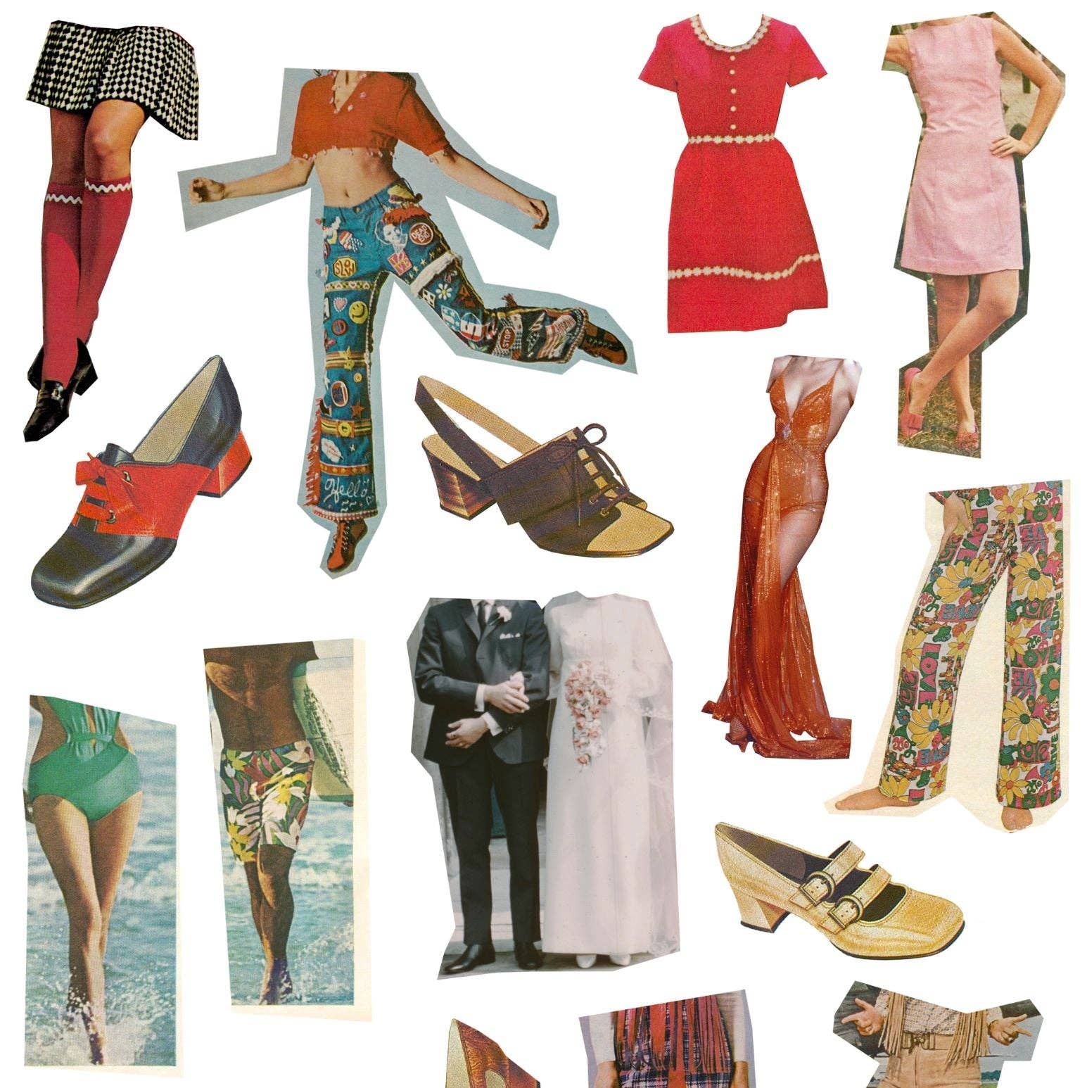 Good Old Days Collage Kit - bubblegum market