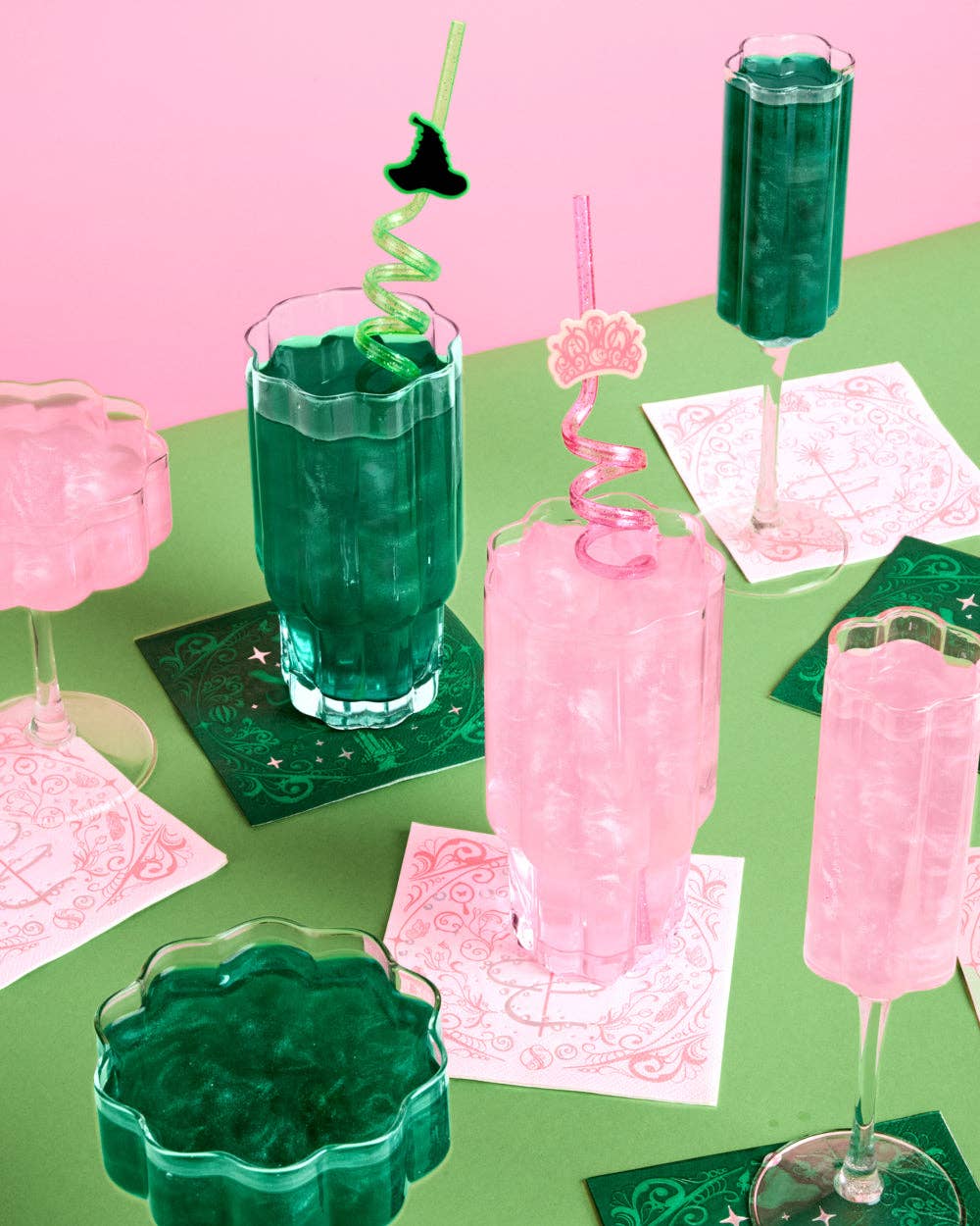 Good Witch / Bad Witch Pink & Green Drink Glitter Bombs - bubblegum market