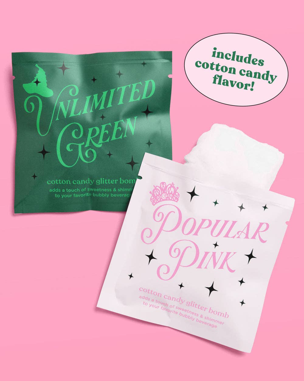 Good Witch / Bad Witch Pink & Green Drink Glitter Bombs - bubblegum market