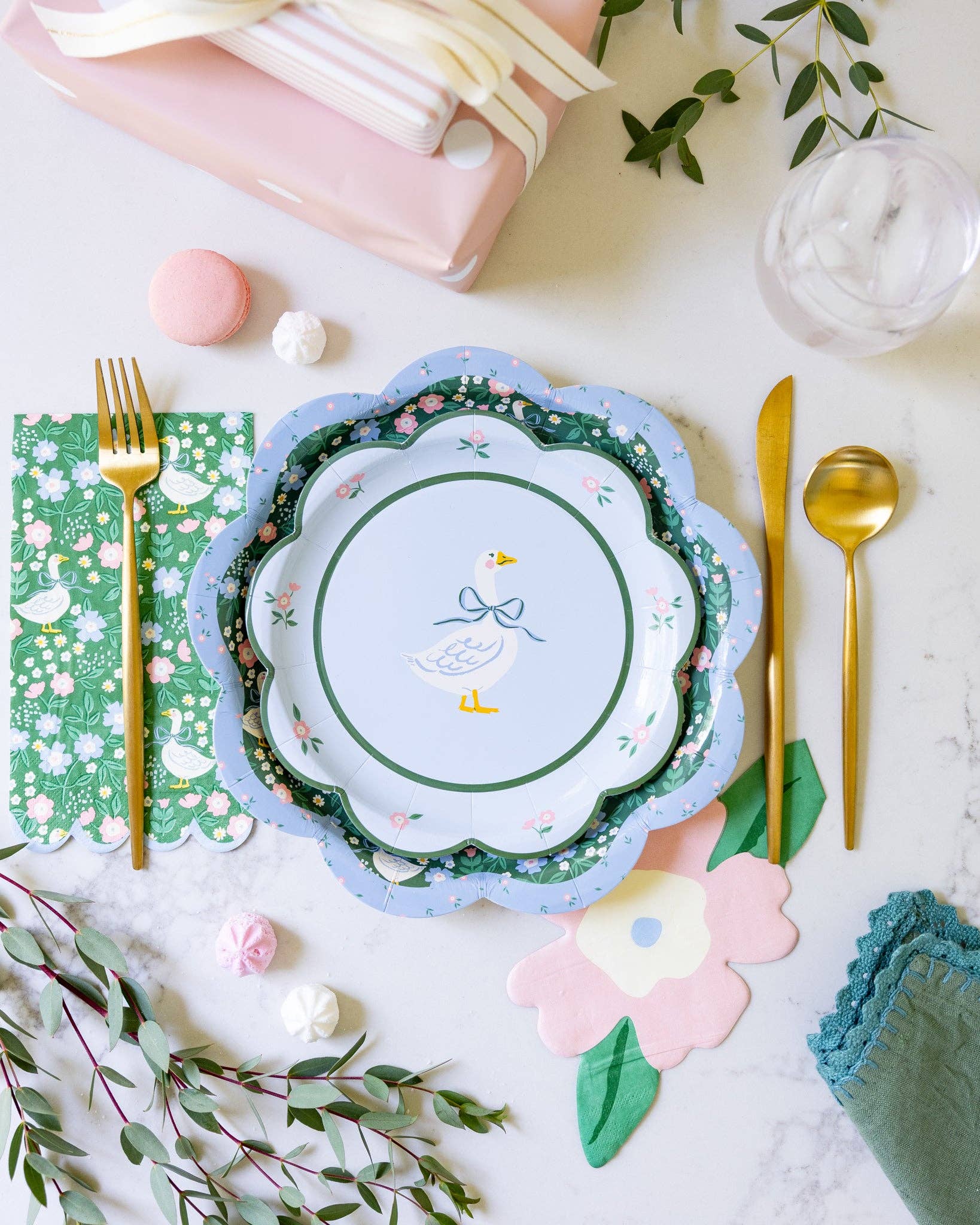 Goose Pattern Dinner Napkins - bubblegum market