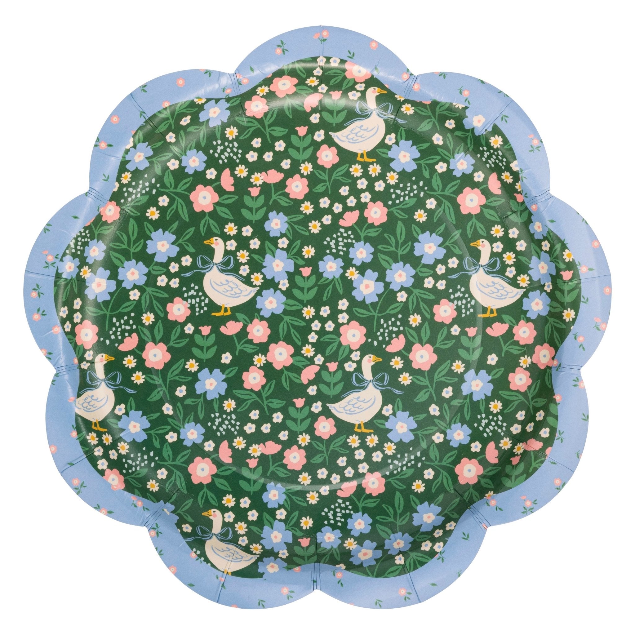 Goose Pattern Paper Plates 10" - bubblegum market