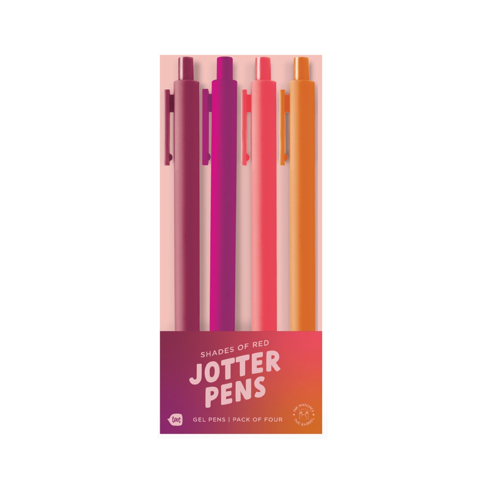 GRADIENT REDS Jotter Pen Set - bubblegum market