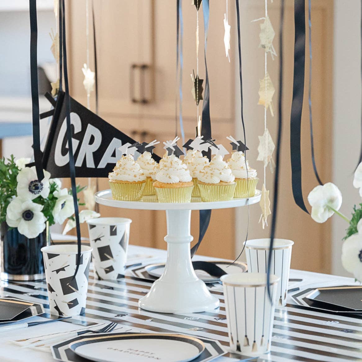 Graduation Cap Cupcake Toppers - bubblegum market