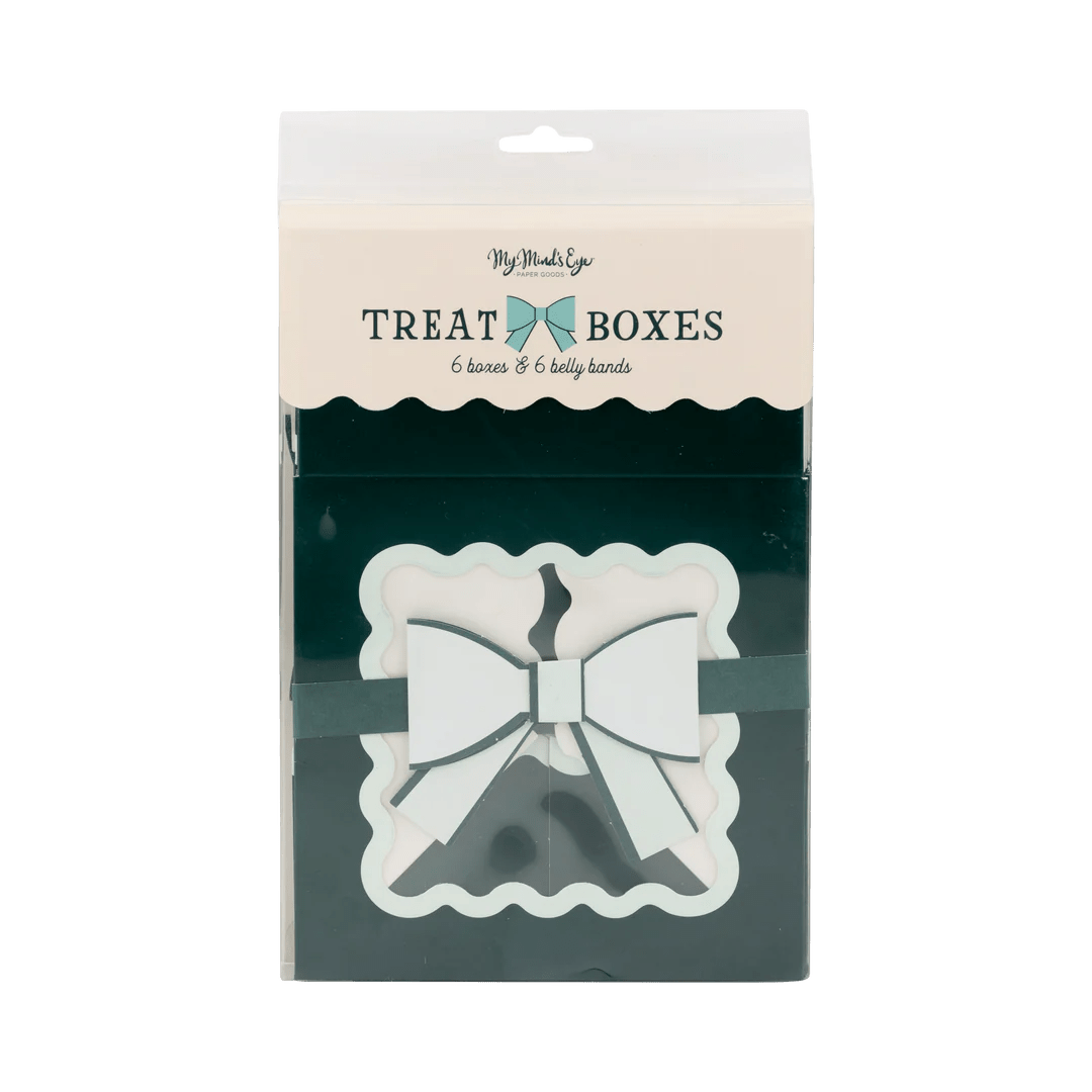 Green Bow Ric Rac Cookie Boxes - bubblegum market