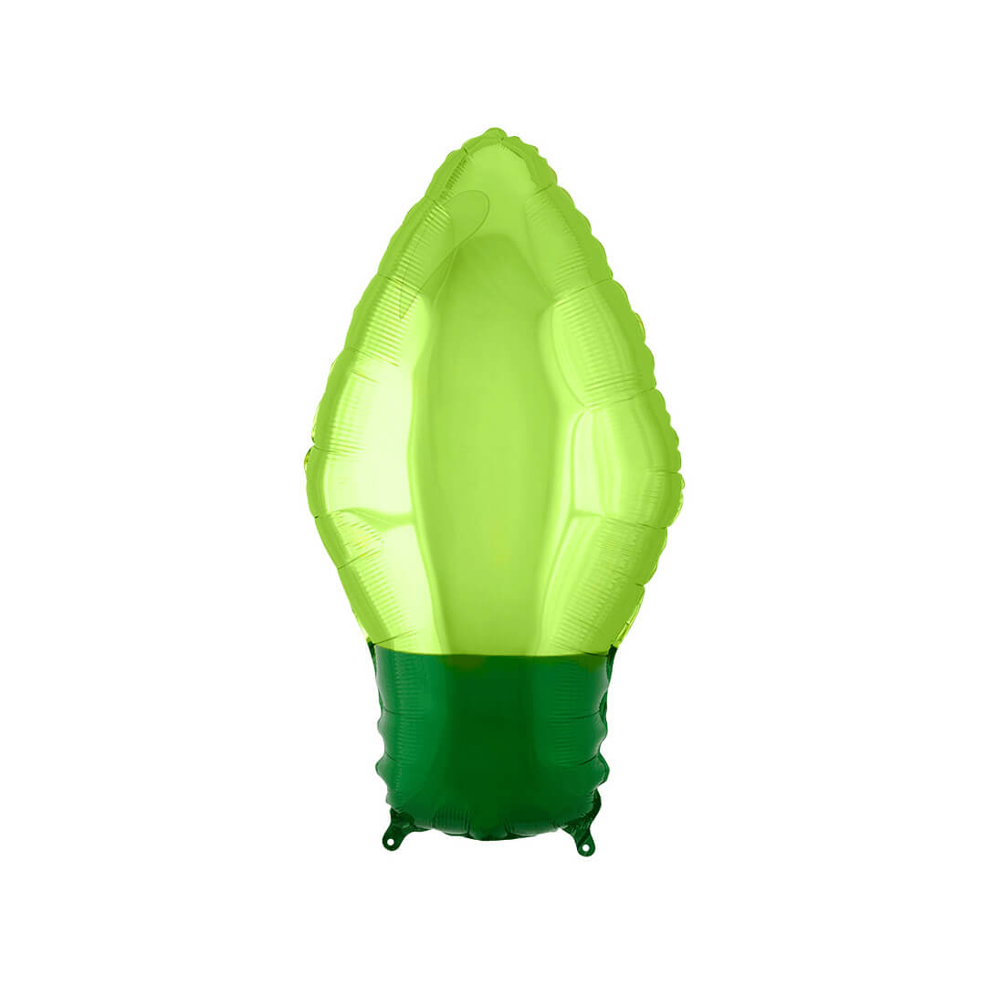 Green Christmas Light Bulb Foil Balloon 22" - bubblegum market