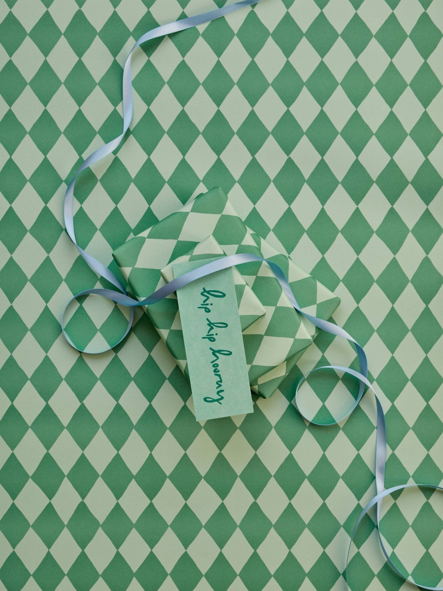 Green Diamond Gift Wrap Sheet - bubblegum market