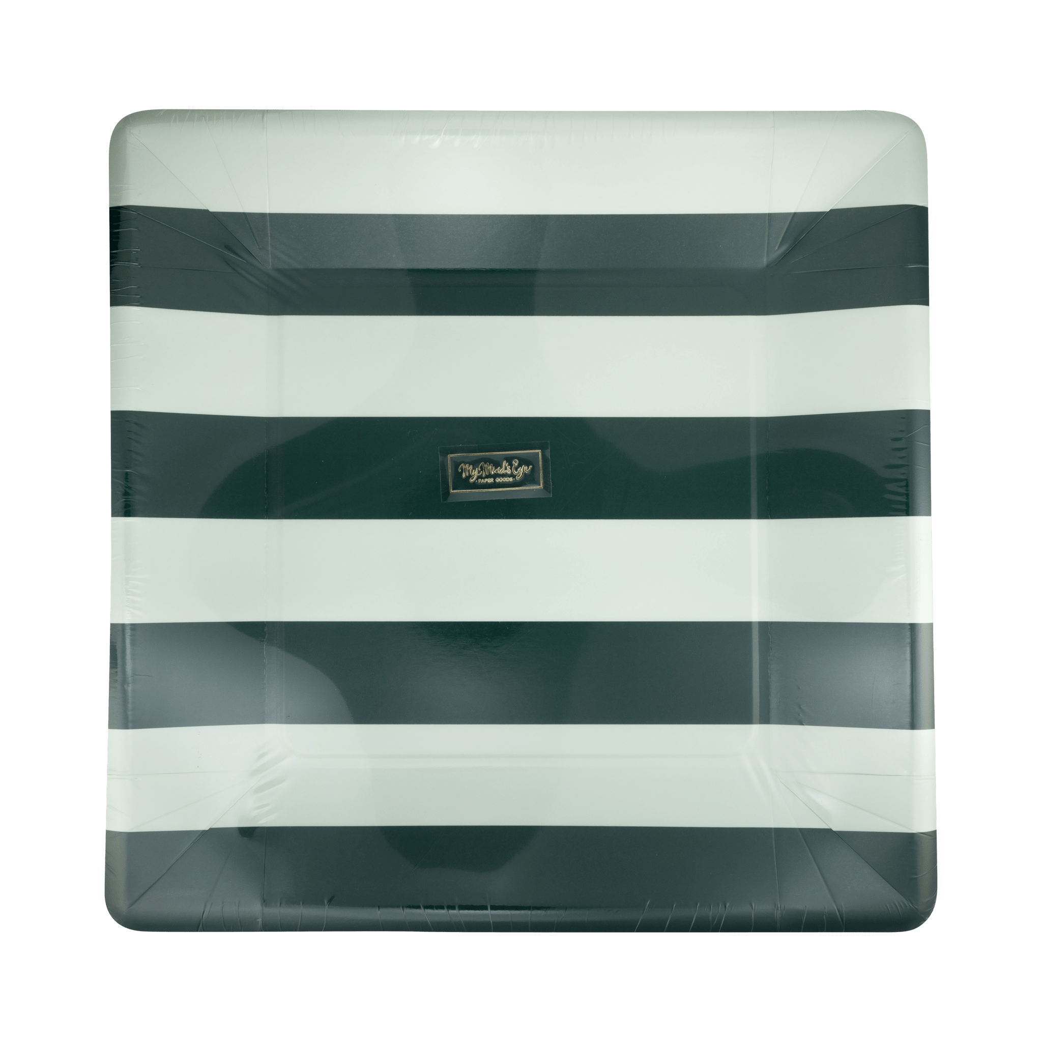 Green & Mint Striped Plates 11" - bubblegum market