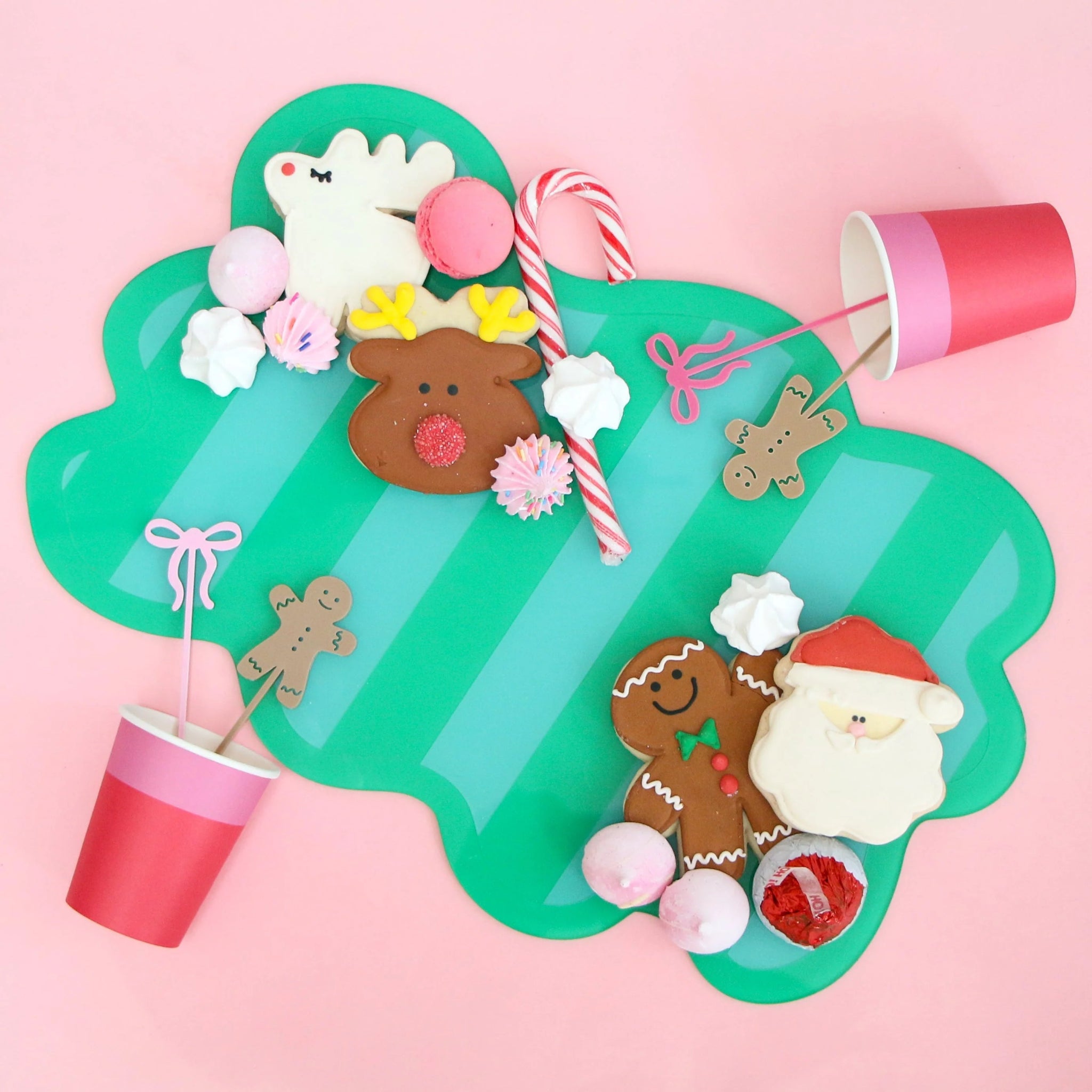 Green & Turquoise Stripe Acrylic Serving Board - bubblegum market