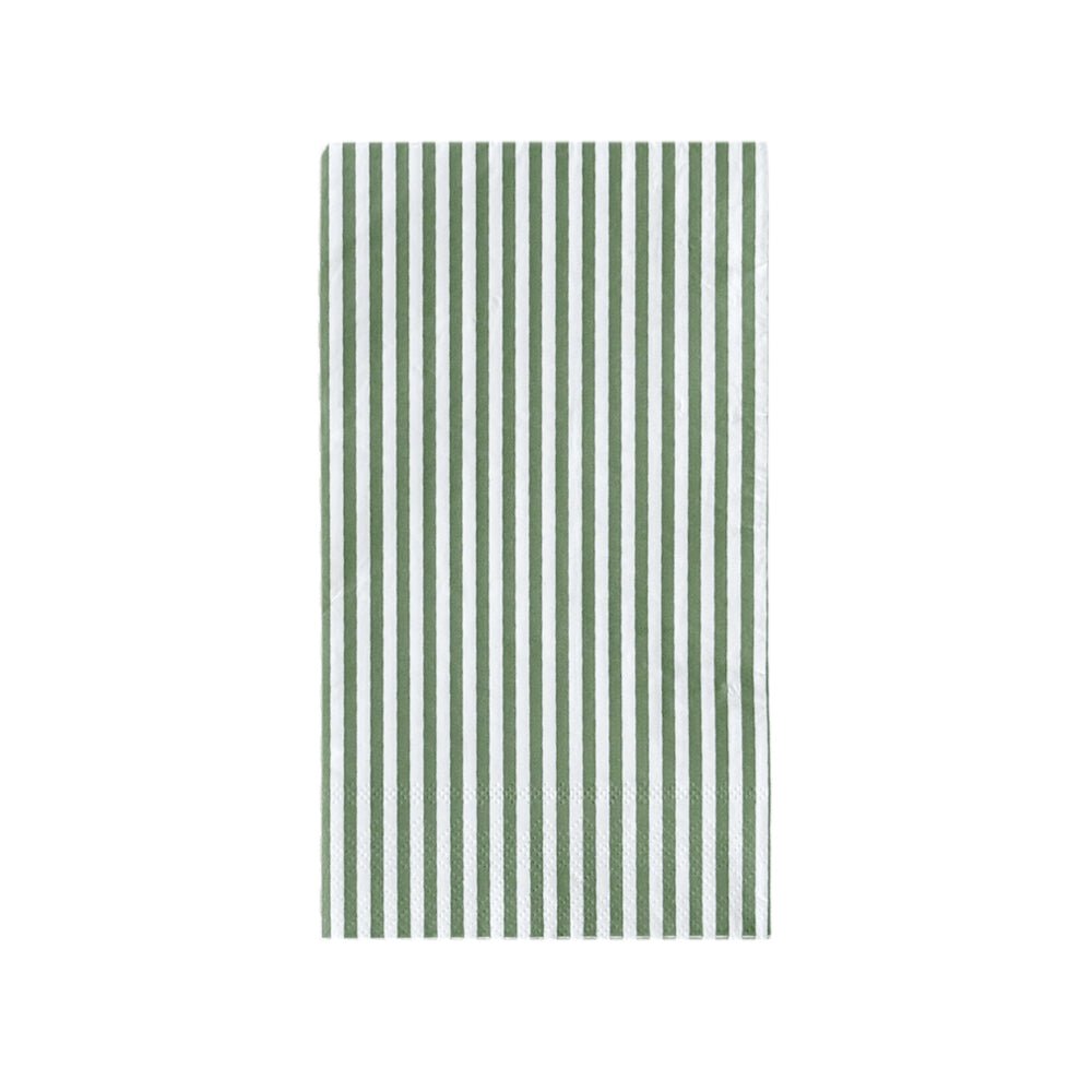 Green & White Candy Stripe Guest Napkins - bubblegum market