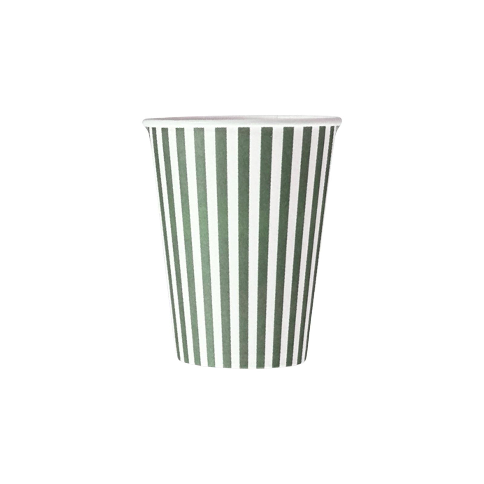 Green & White Candy Stripe Paper Cups - bubblegum market